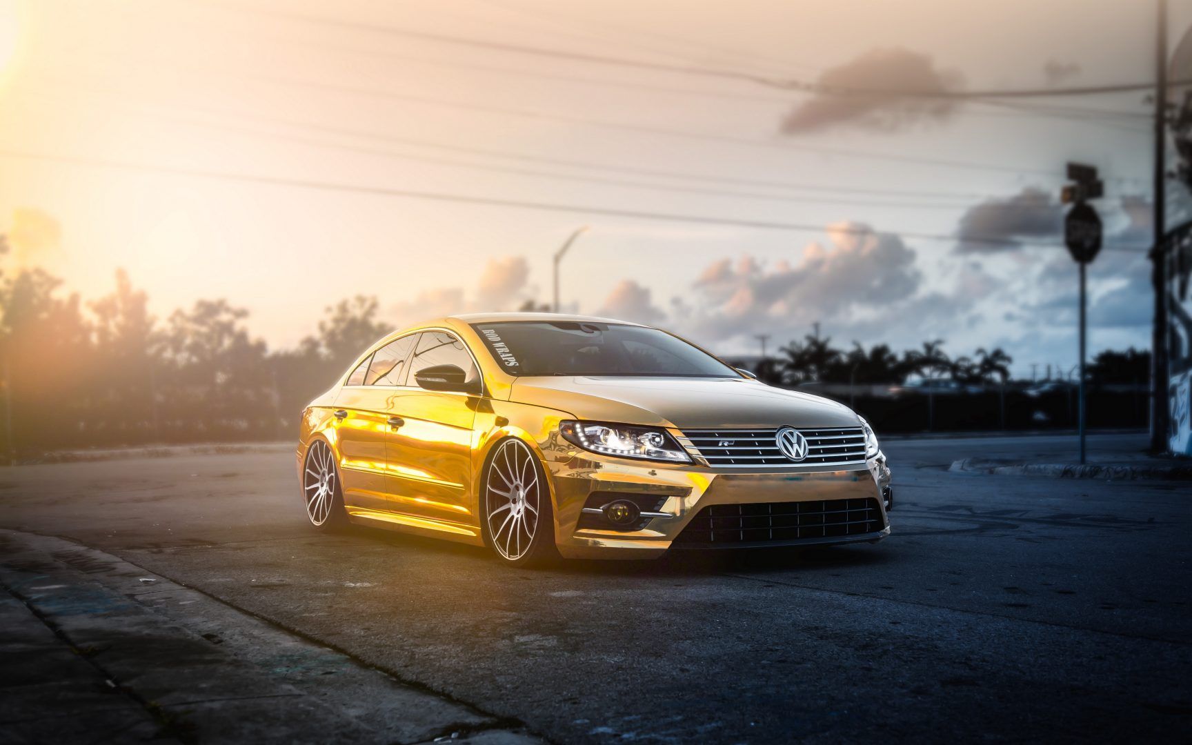 Volkswagen CC dorata, 1728x1080 HD Ready, Desktop