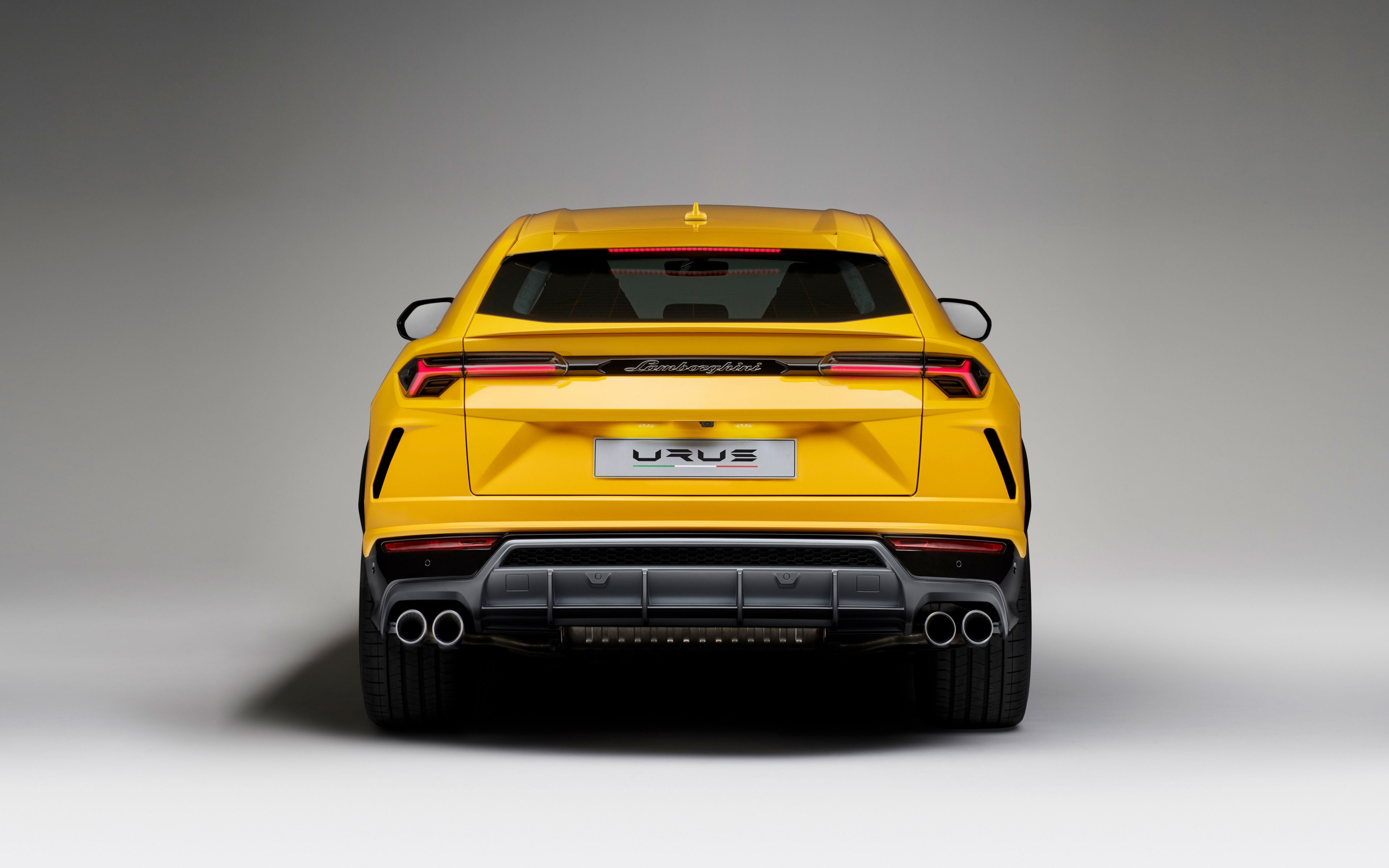 Lamborghini Urus gialla vista posteriore, 3840x2400 4K Ultra HD, Smart TV 4K