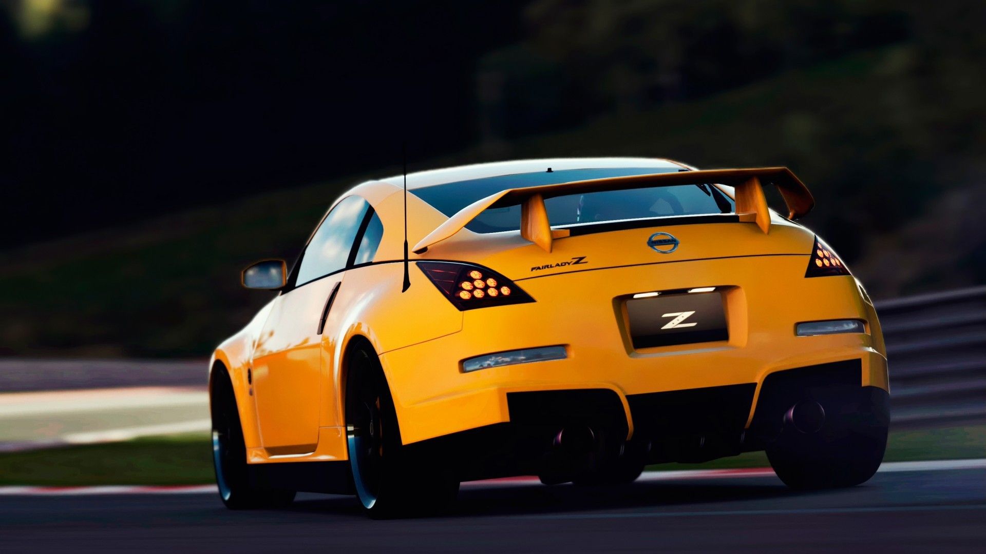 Nissan 350Z gialla pista, 1920x1080 1080p, Laptop