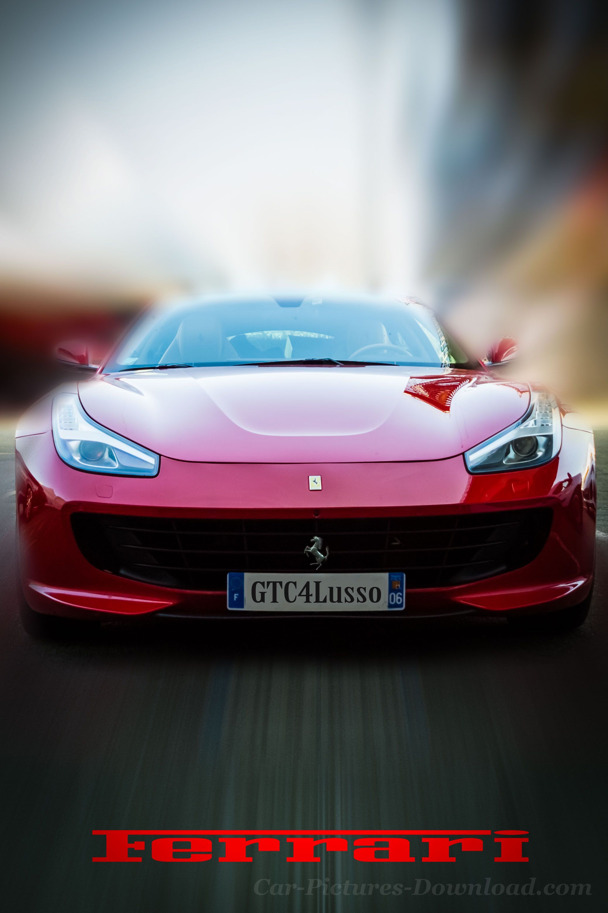 Ferrari rossa vista frontale, supercar italiana, 2079x3119 Full HD Verticale, iPhone
