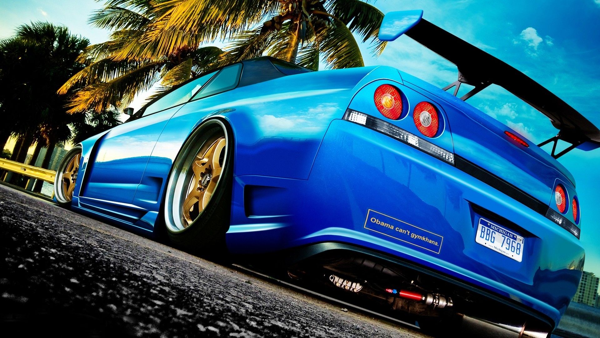 Auto sportiva blu tuning, 1920x1080 1080p, Laptop