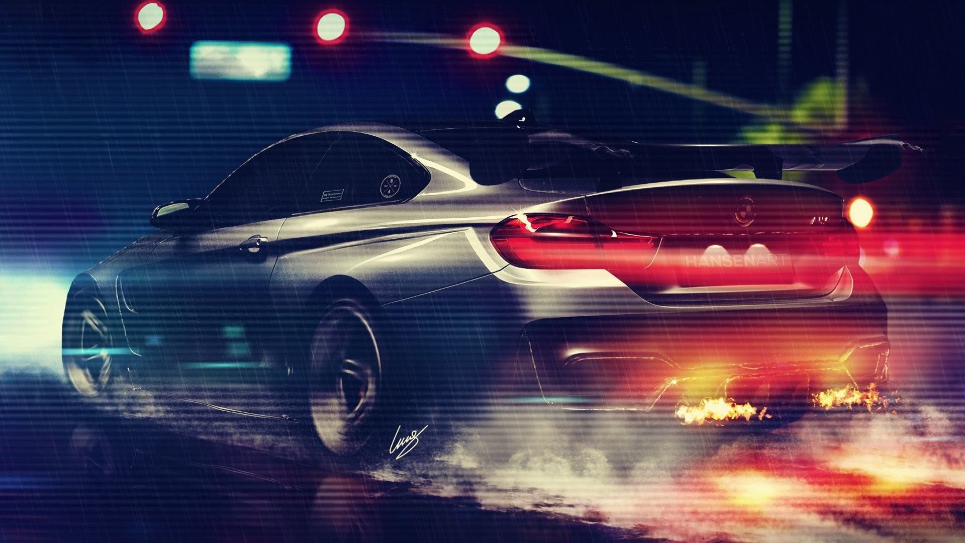 BMW auto sportiva notturna, 1920x1080 1080p, Desktop