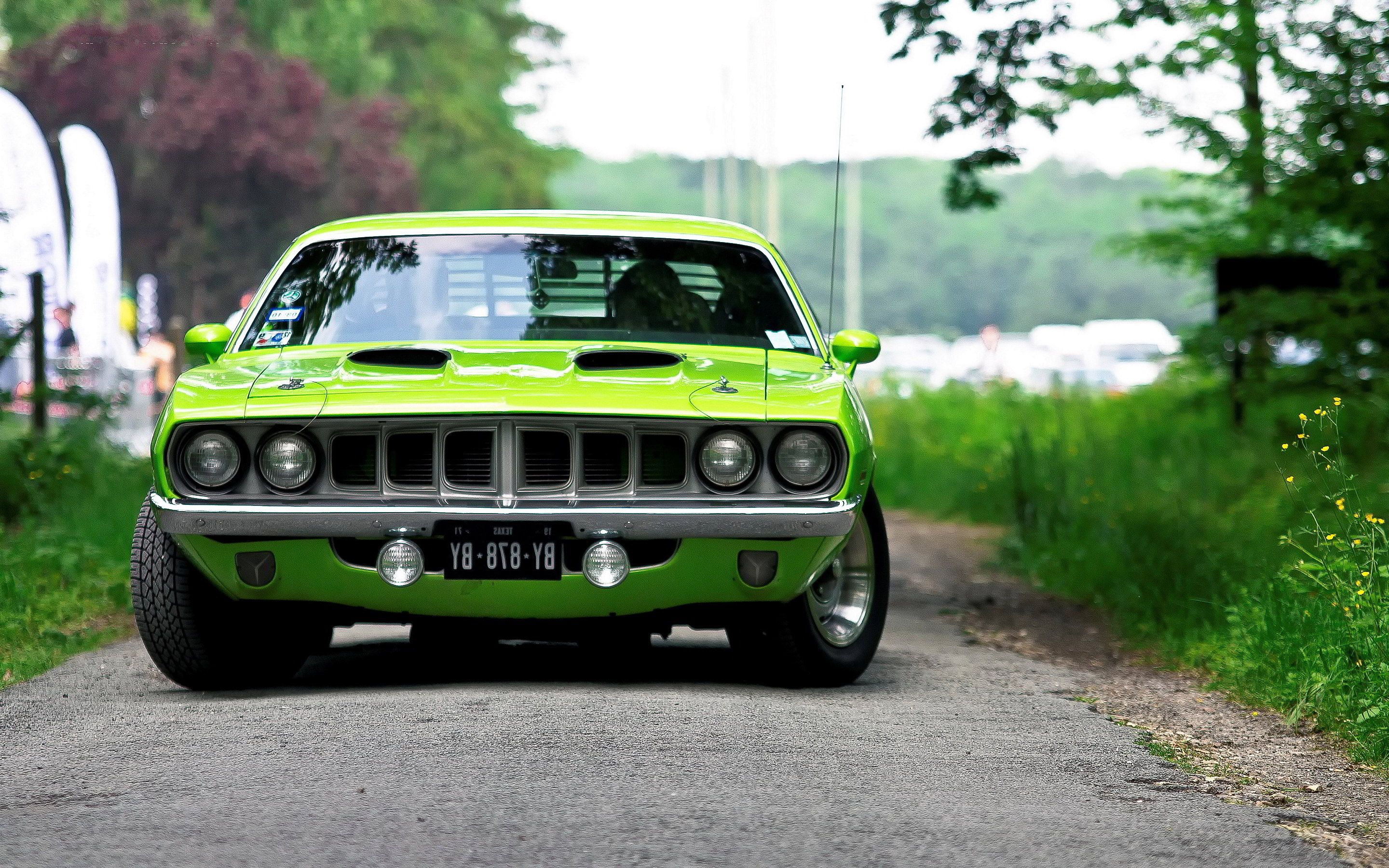 Auto muscle car verde, 2880x1800 2K+, Desktop