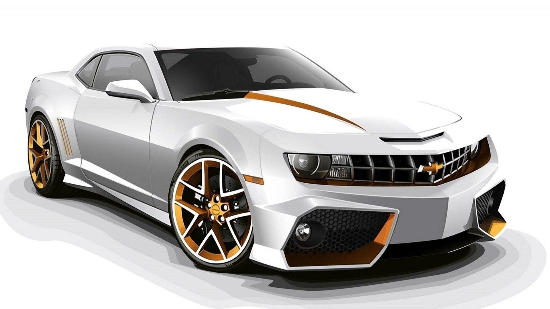 Chevrolet Camaro bianca sportiva, 1920x1080 Full HD, Desktop