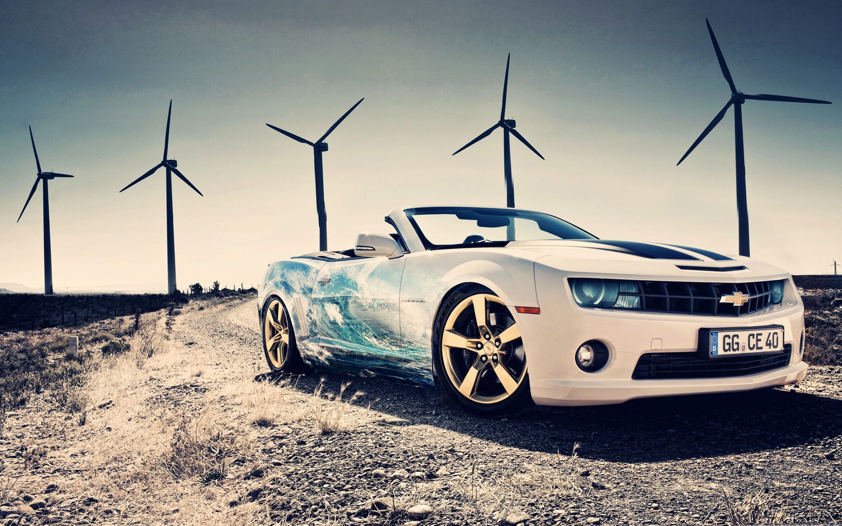 Chevrolet Camaro cabrio bianca, 2880x1800 2K, MacBook Pro