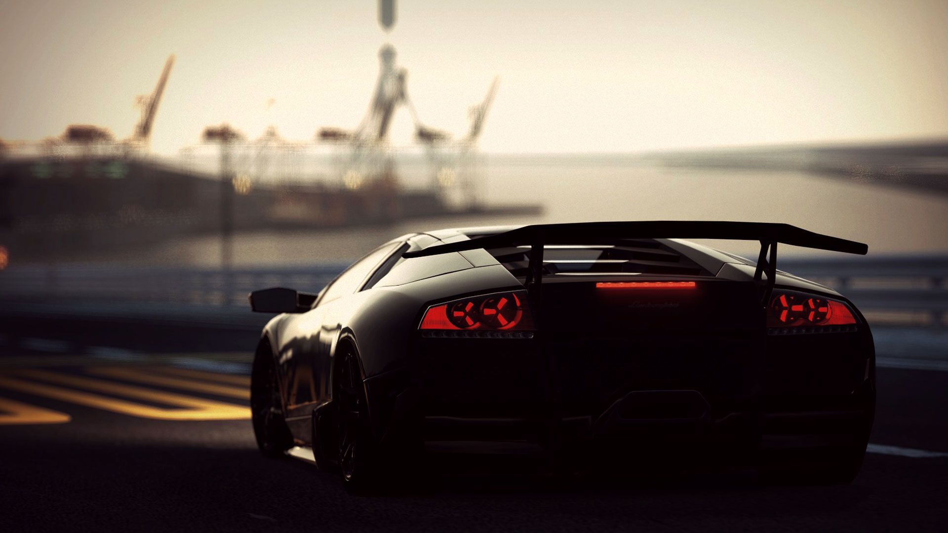 Lamborghini Murcielago nera pista, 1920x1080 Full HD, Desktop