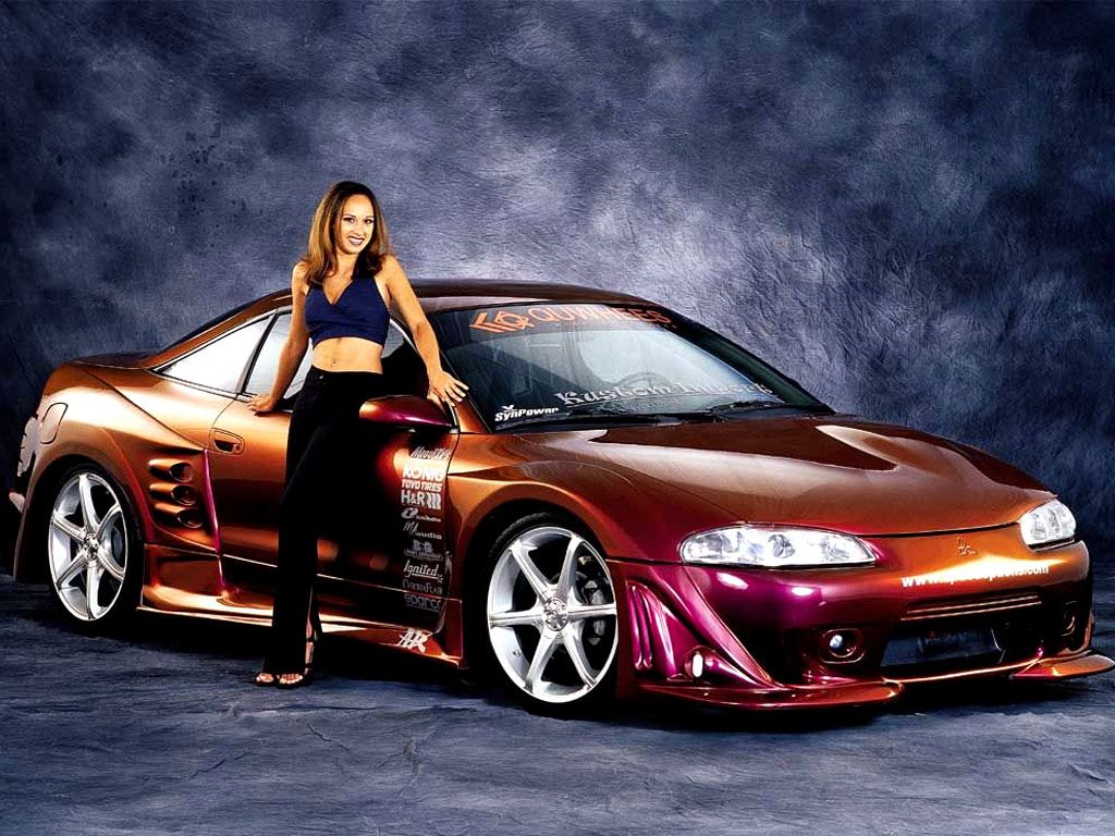 Auto sportiva rossa con modella, 1024x768 HD, PC