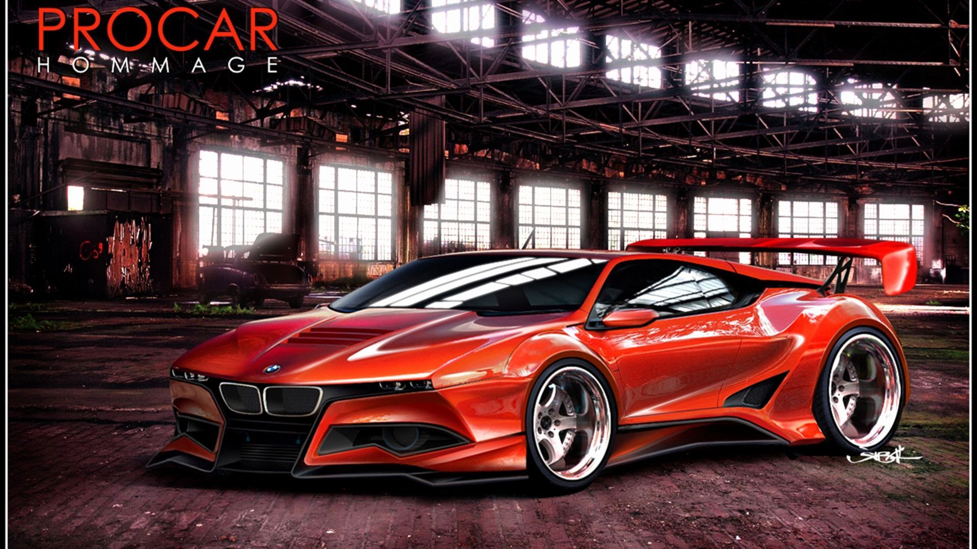 BMW rossa concept car sportiva, 1920x1080 Full HD, PC Desktop