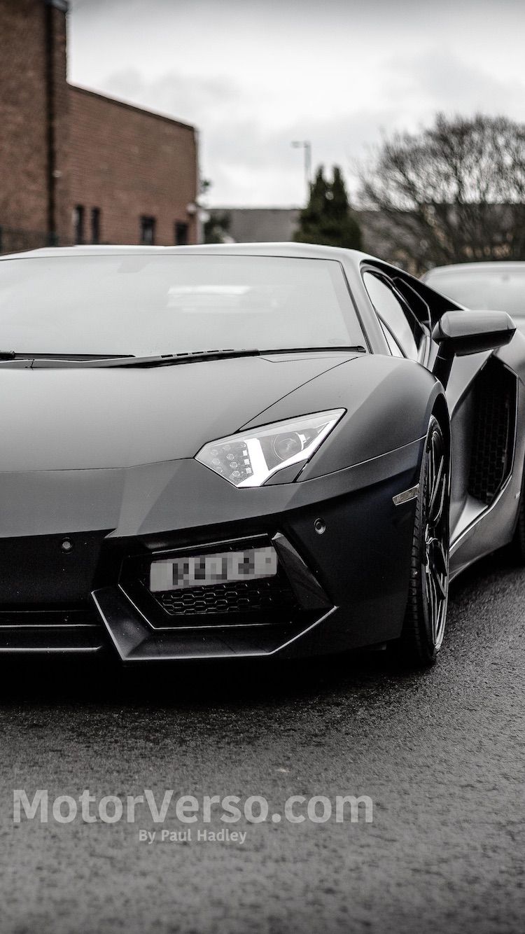 Dettaglio faro Lamborghini Aventador nera, Sant'Agata Bolognese, 750x1334 Full HD Verticale, iPhone