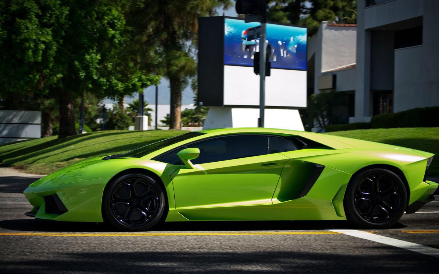 Lamborghini Aventador verde, 1440x900 HD, MacBook Air