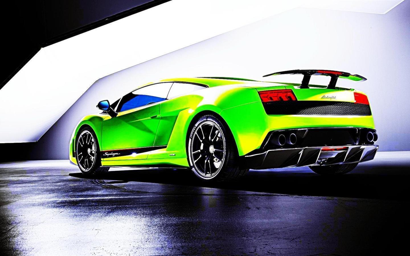 Lamborghini Gallardo verde sportiva, 1440x900 HD, Desktop