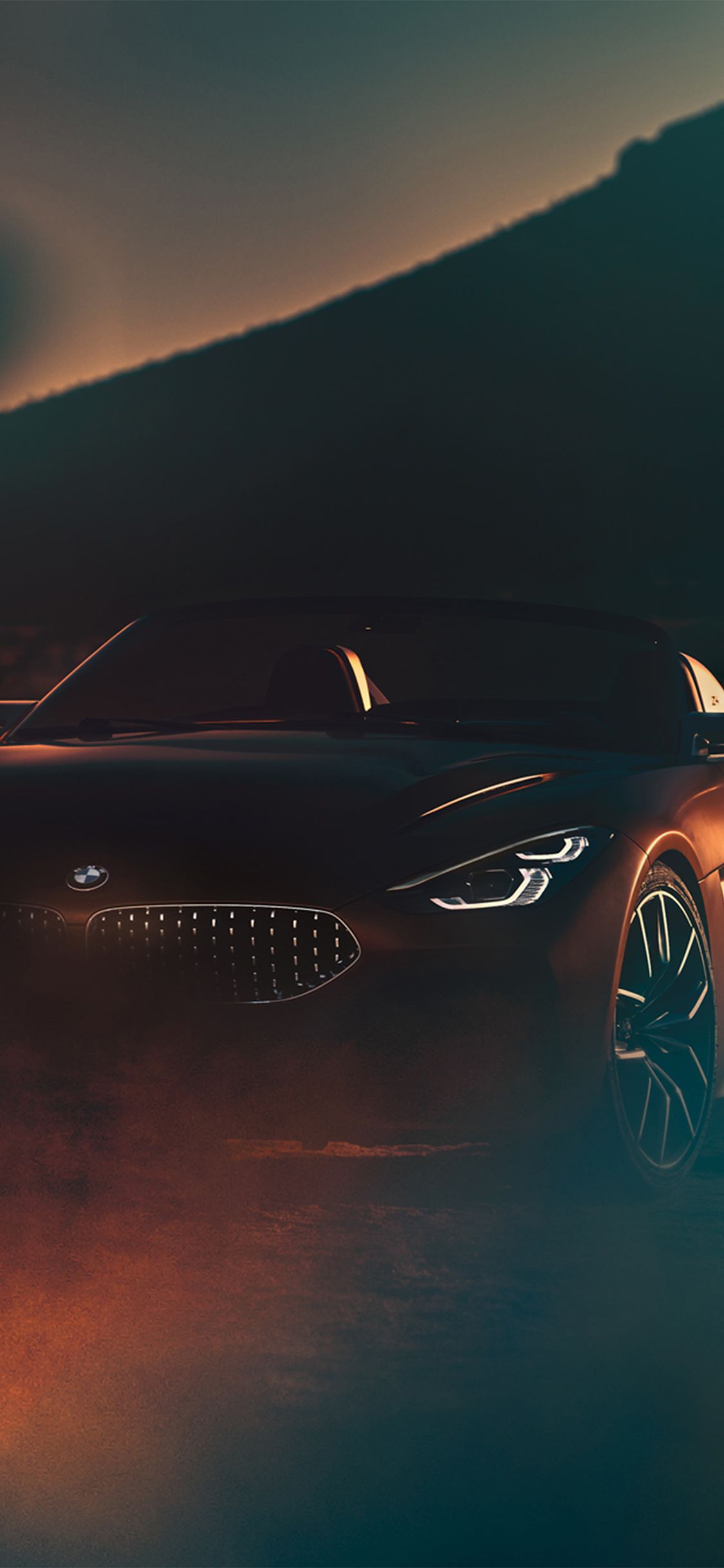 BMW sportiva al tramonto, 1125x2436 Full HD Verticale, Smartphone