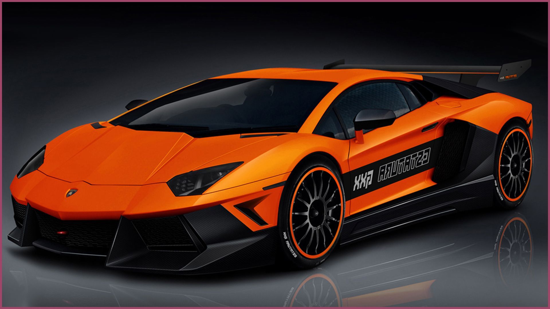 Lamborghini Aventador arancione nera, 1920x1080 Full HD, Desktop