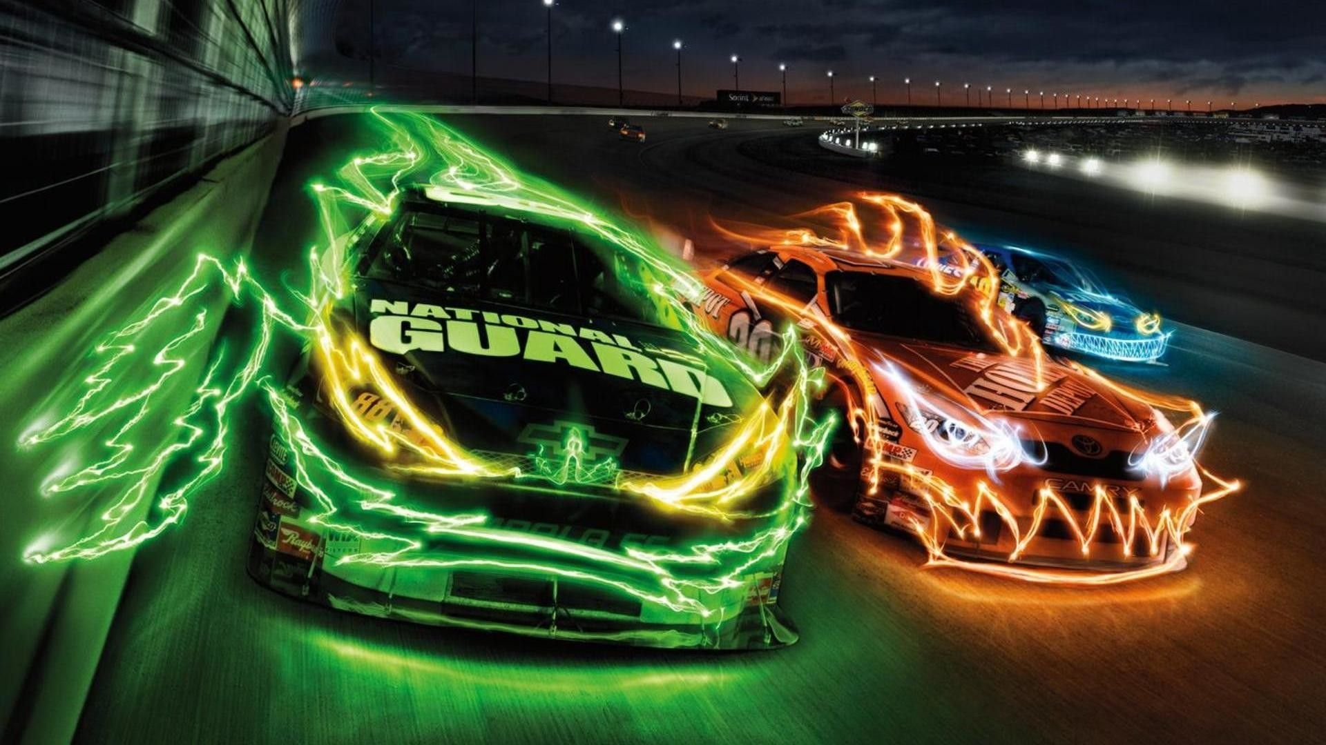 Auto da corsa verde neon, 1920x1080 Full HD, PC Desktop