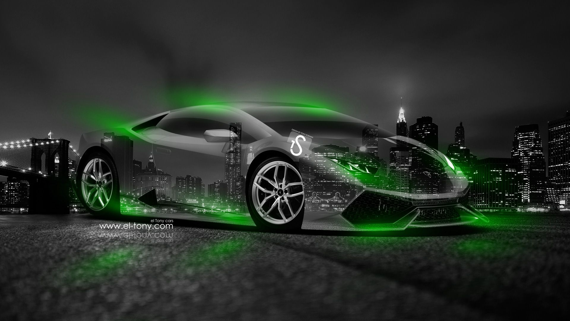 Auto sportiva neon verde, 1920x1080 Full HD 1080p, Desktop