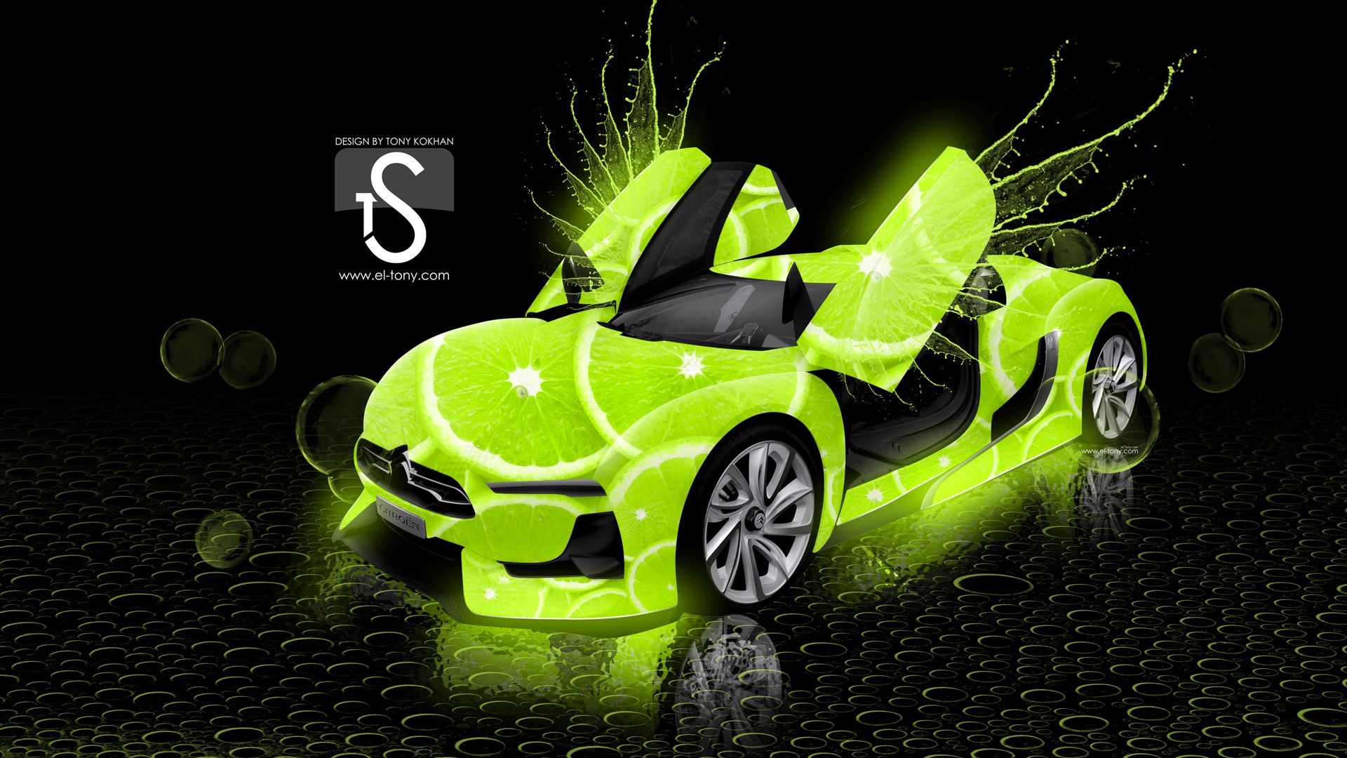 Auto sportiva verde neon, 1920x1080 Full HD 1080p, PC Desktop