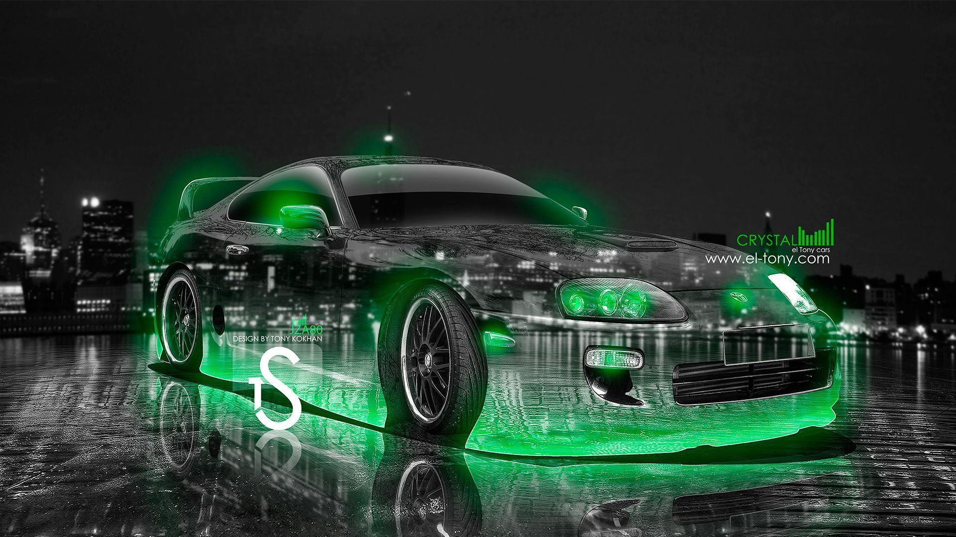 Auto sportiva verde neon trasparente, 1920x1080 1080p, PC Desktop