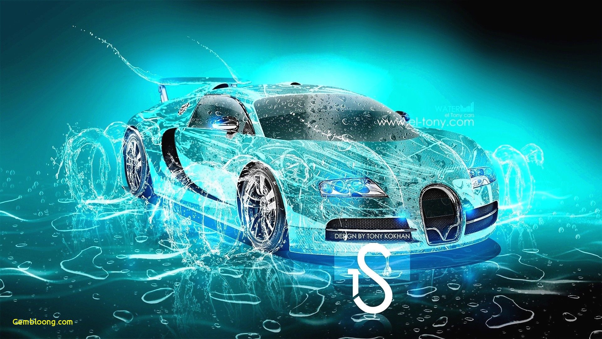 Auto sportiva neon acqua blu, 1920x1080 Full HD 1080p, Desktop