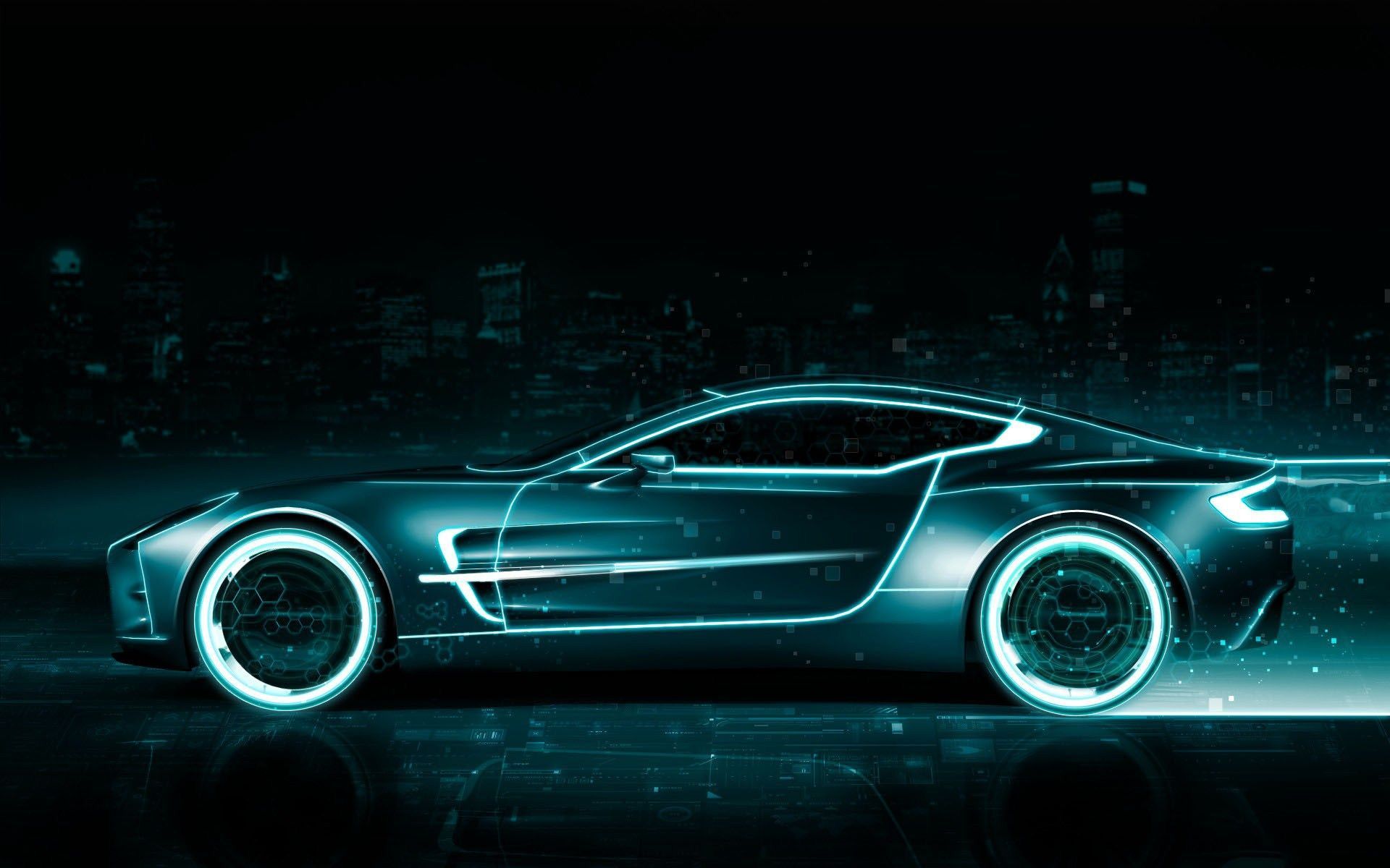 Auto sportiva luci neon, 1920x1200 WUXGA, iMac