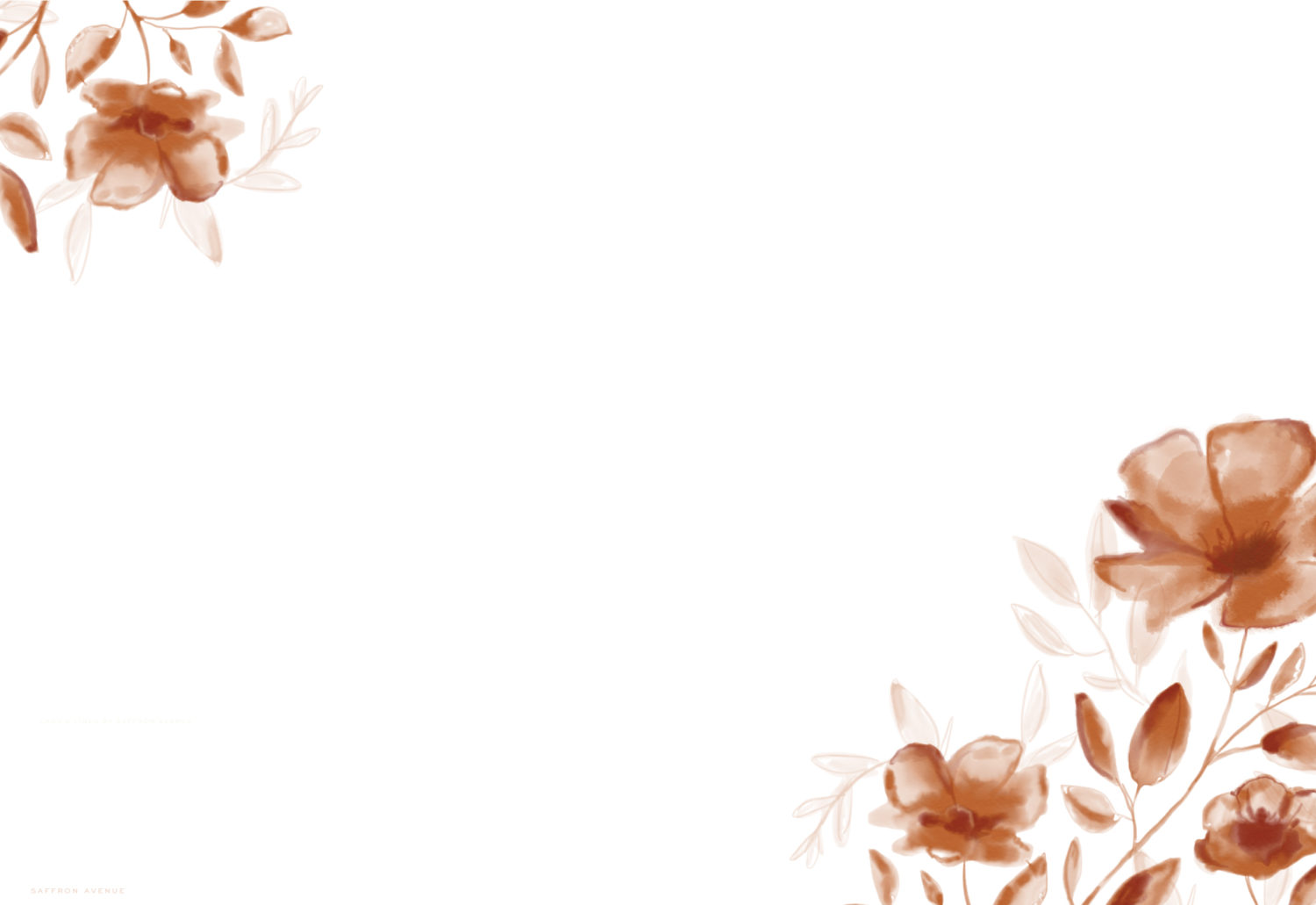 Fiori acquerello marroni sfondo bianco, 1500x1031 720p, Monitor Gaming