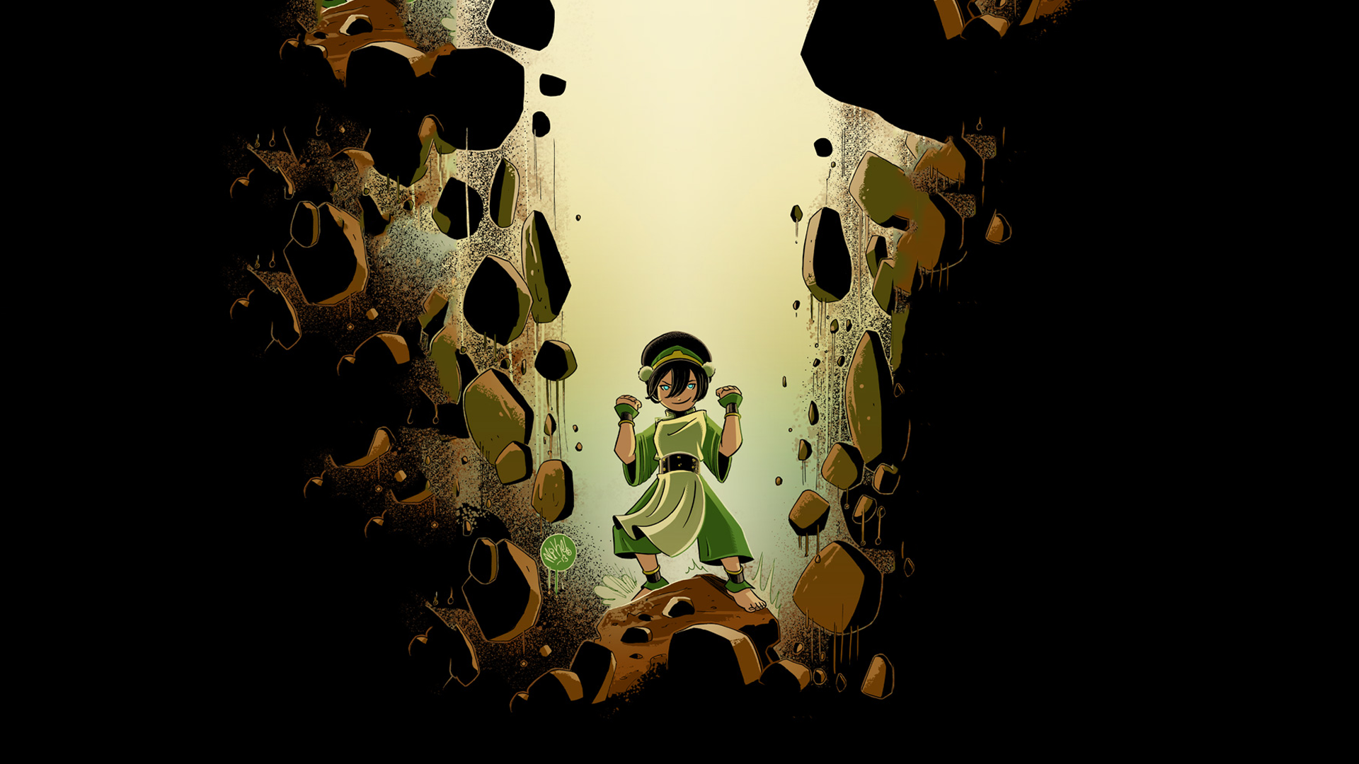 Toph in caverna rocciosa, 1920x1080 Full HD 1080p, Laptop