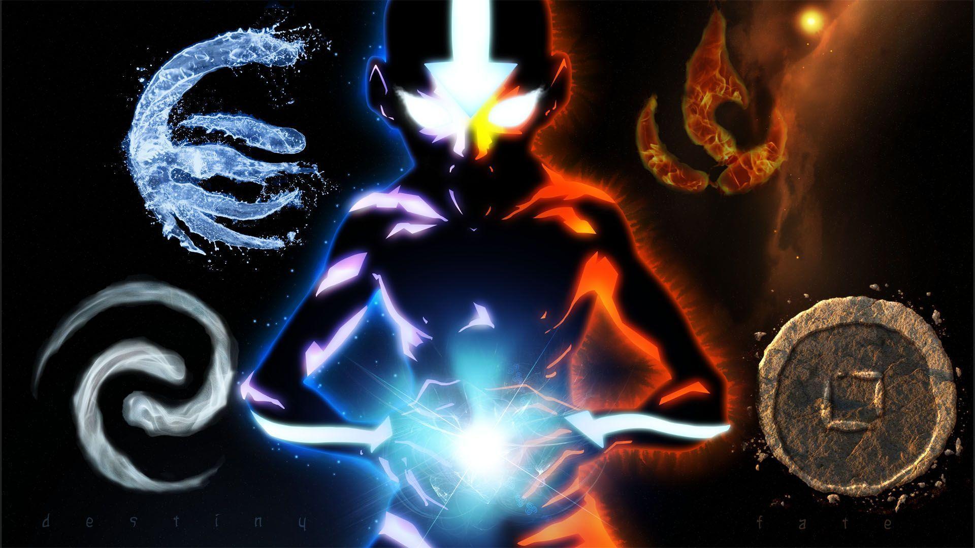 Aang avatar stato elementi, 1920x1080 1080p, PC Desktop