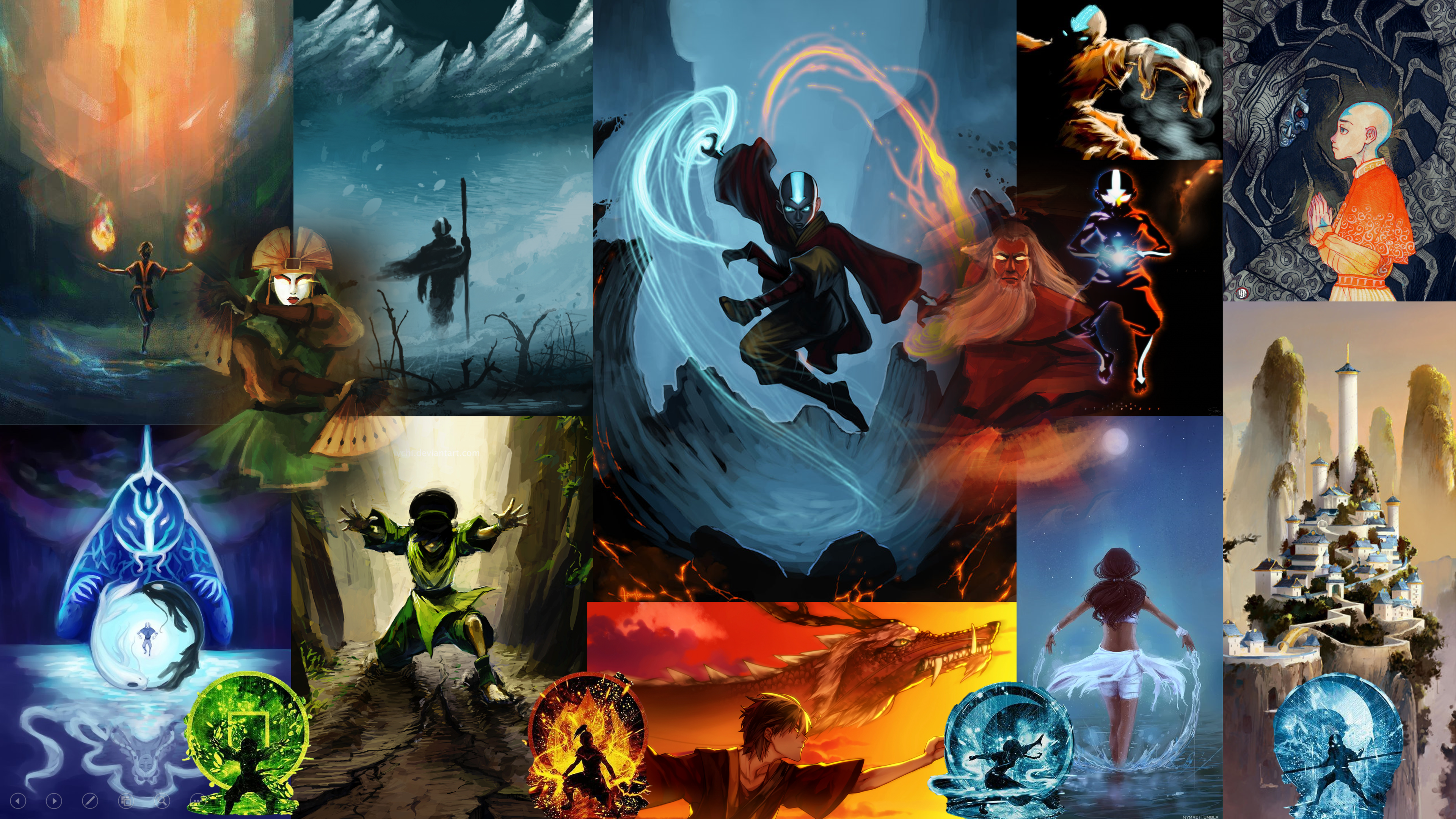 Aang, Sokka, Katara e Appa, 1024x768 HD, PC Desktop