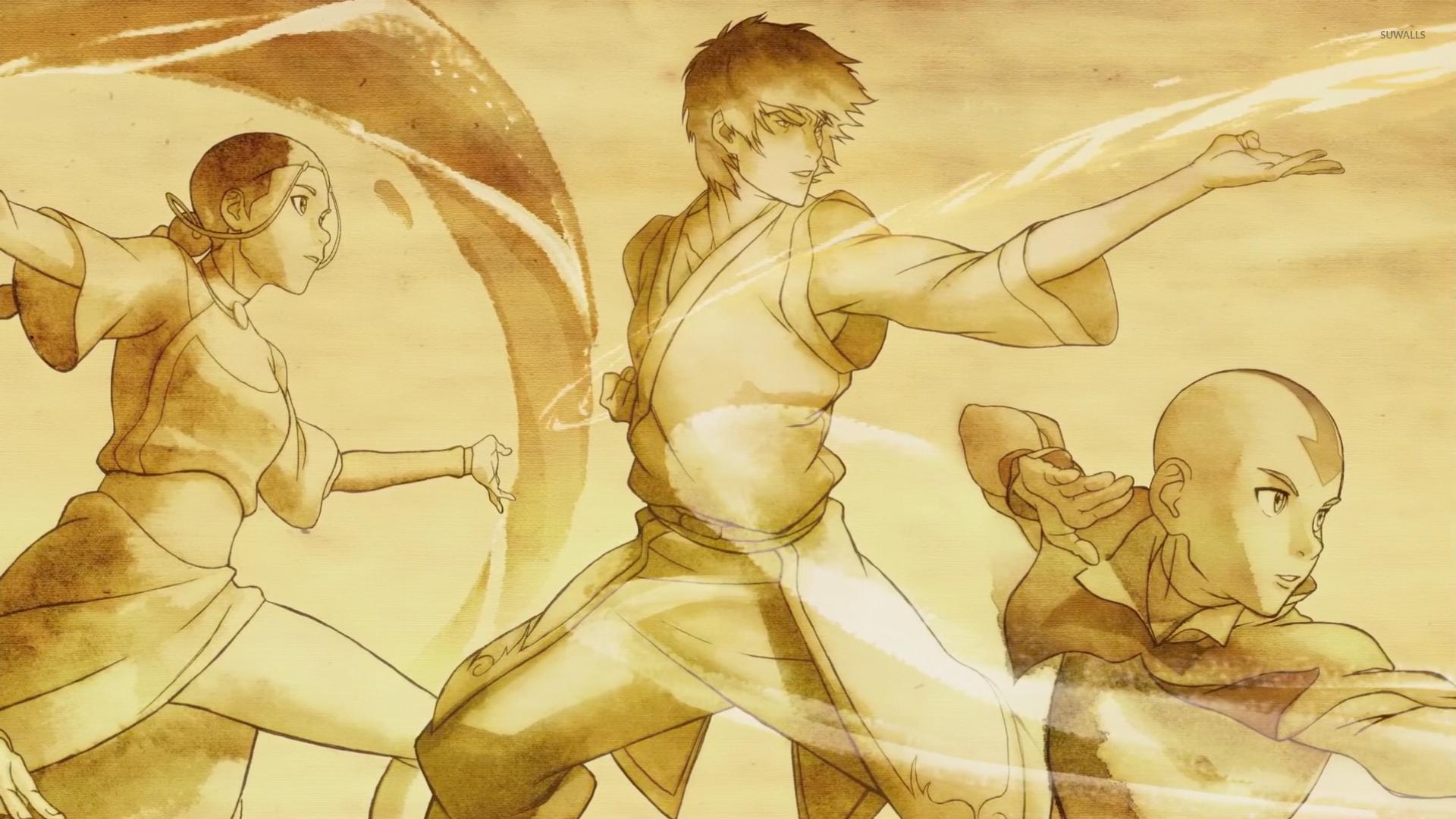 Aang, Zuko e Katara dominatori, 1920x1080 Full HD, PC