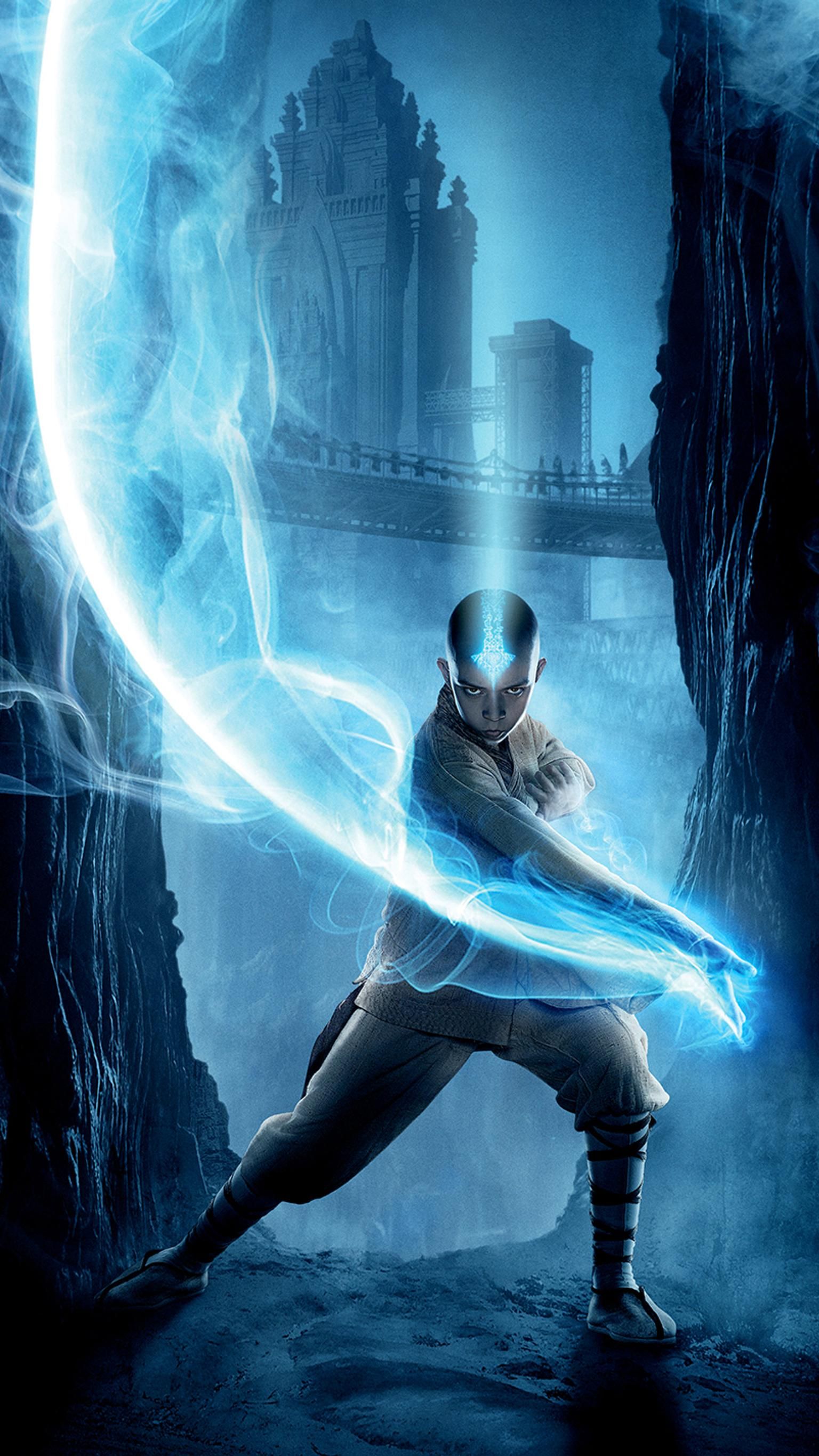 Avatar Aang energia blu, 1536x2732 Full HD Verticale, Smartphone