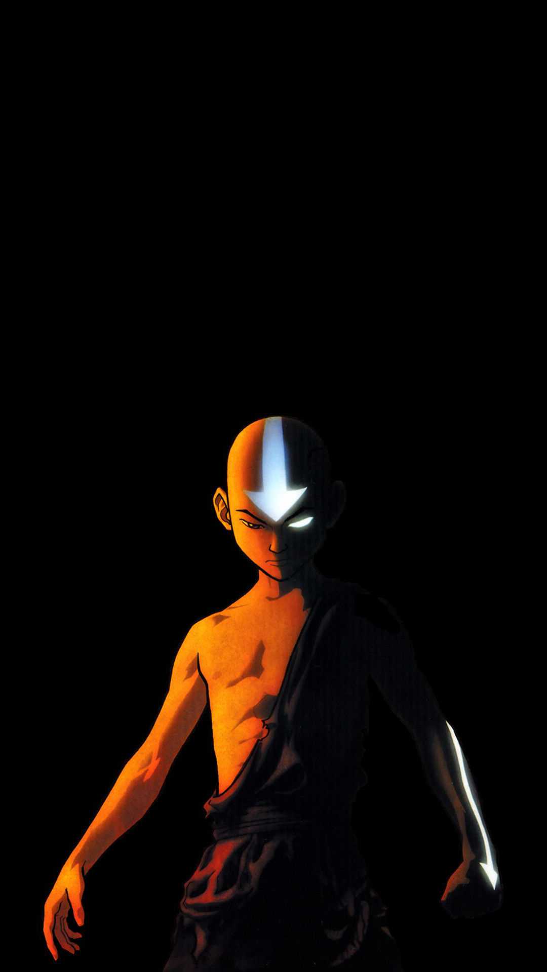 Aang Avatar silhouette scura, 1080x1920 Full HD Verticale, Smartphone