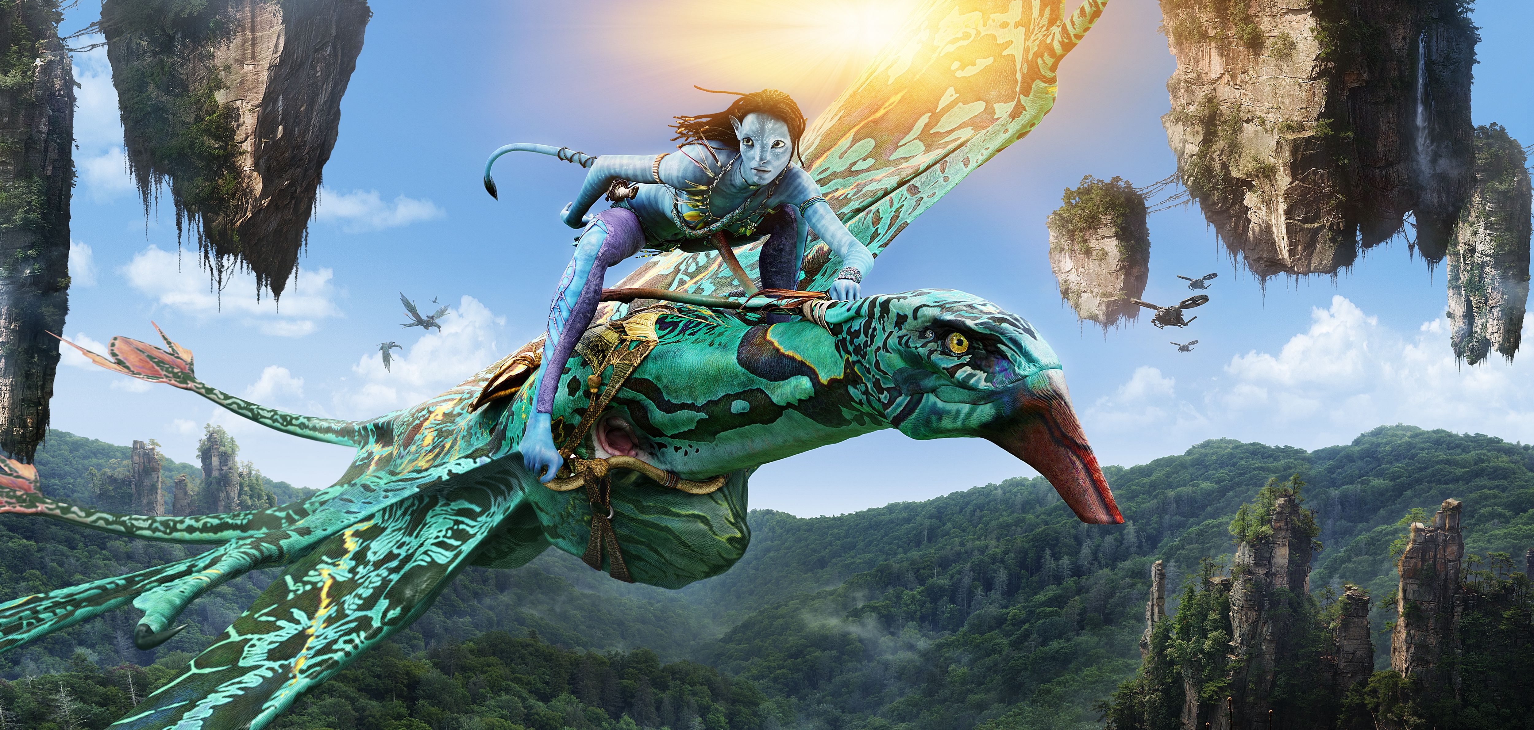 Avatar Na'vi su banshee volante, 5000x2381 4K Ultra HD, Monitor 4K