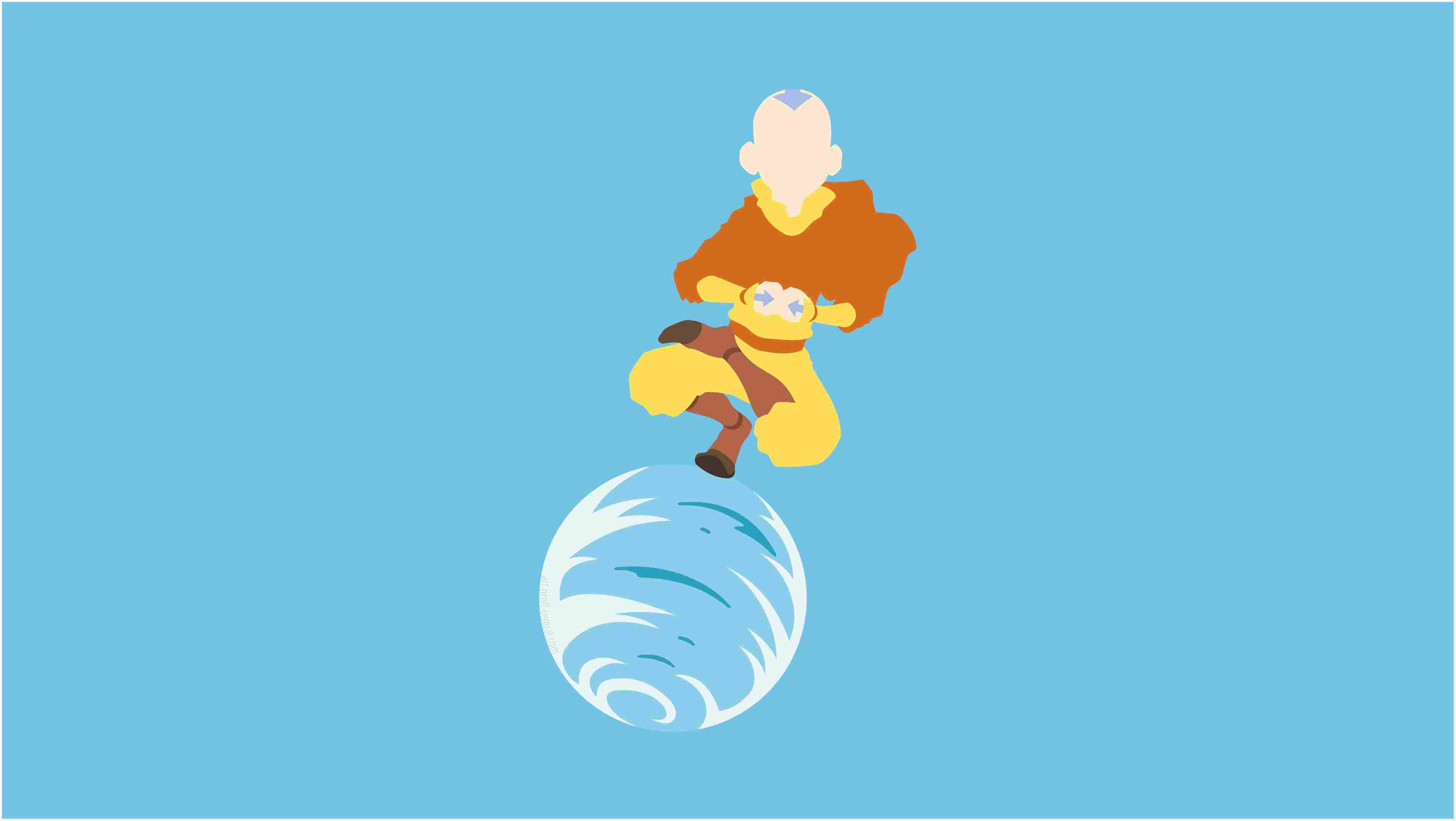 Aang su sfera d'acqua, 3851x2171 Ultra HD, 4K TV