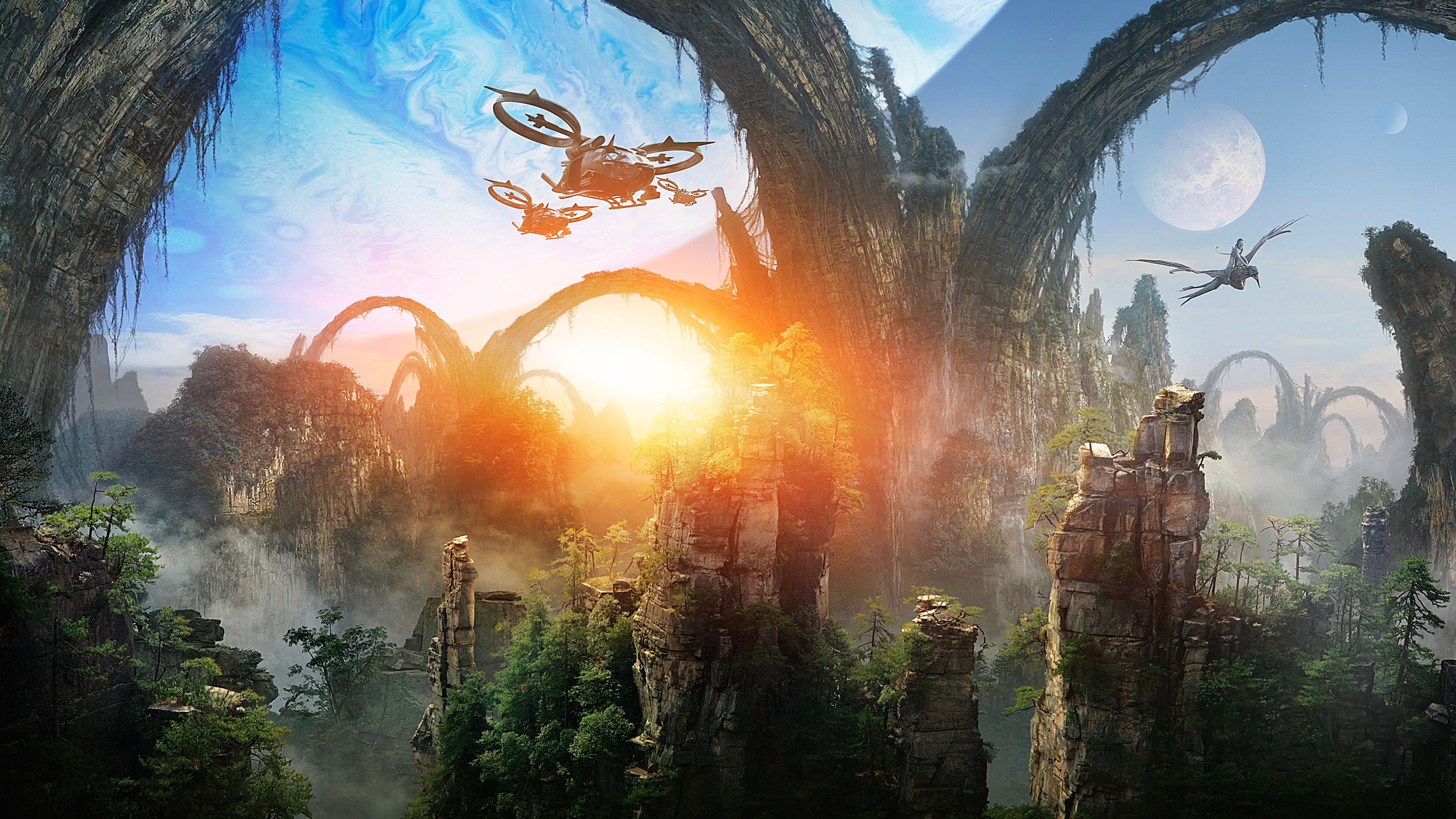 Avatar Pandora paesaggio fantasy, 5120x2880 4K Ultra HD, Monitor 4K