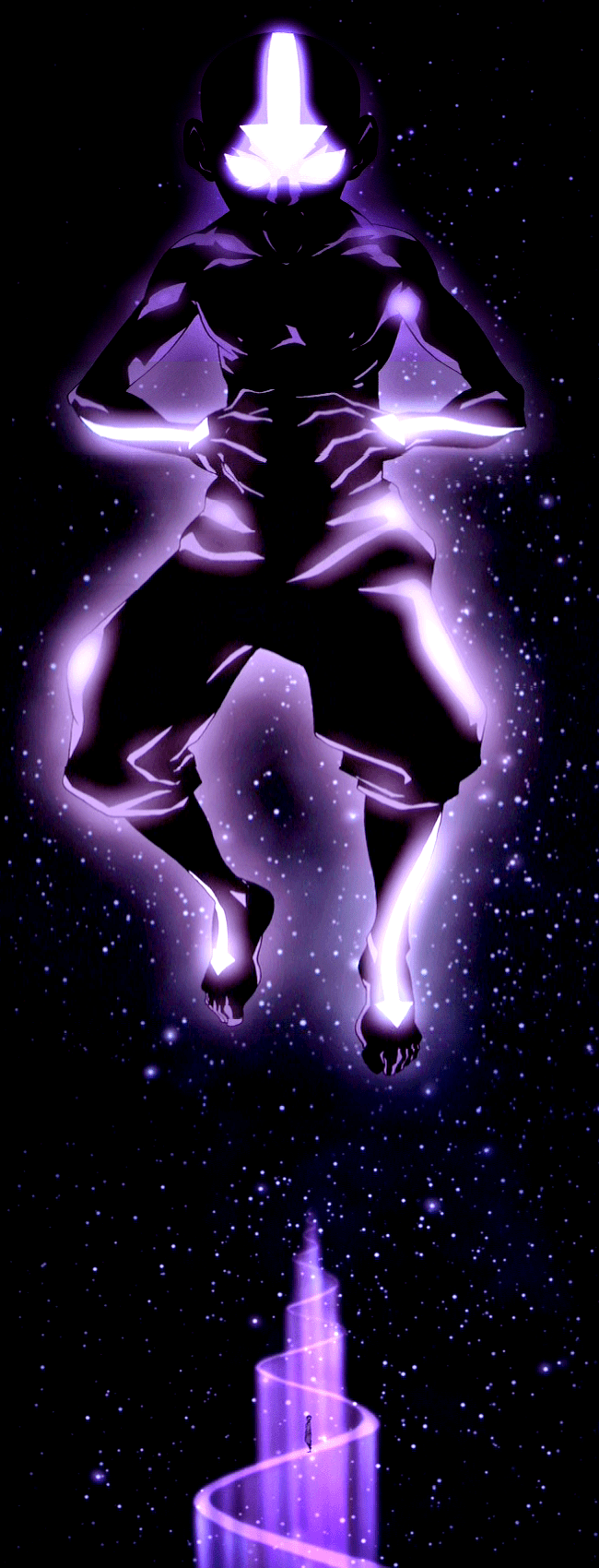 Aang Stato Avatar viola, 650x1700 Full HD Verticale, iPhone