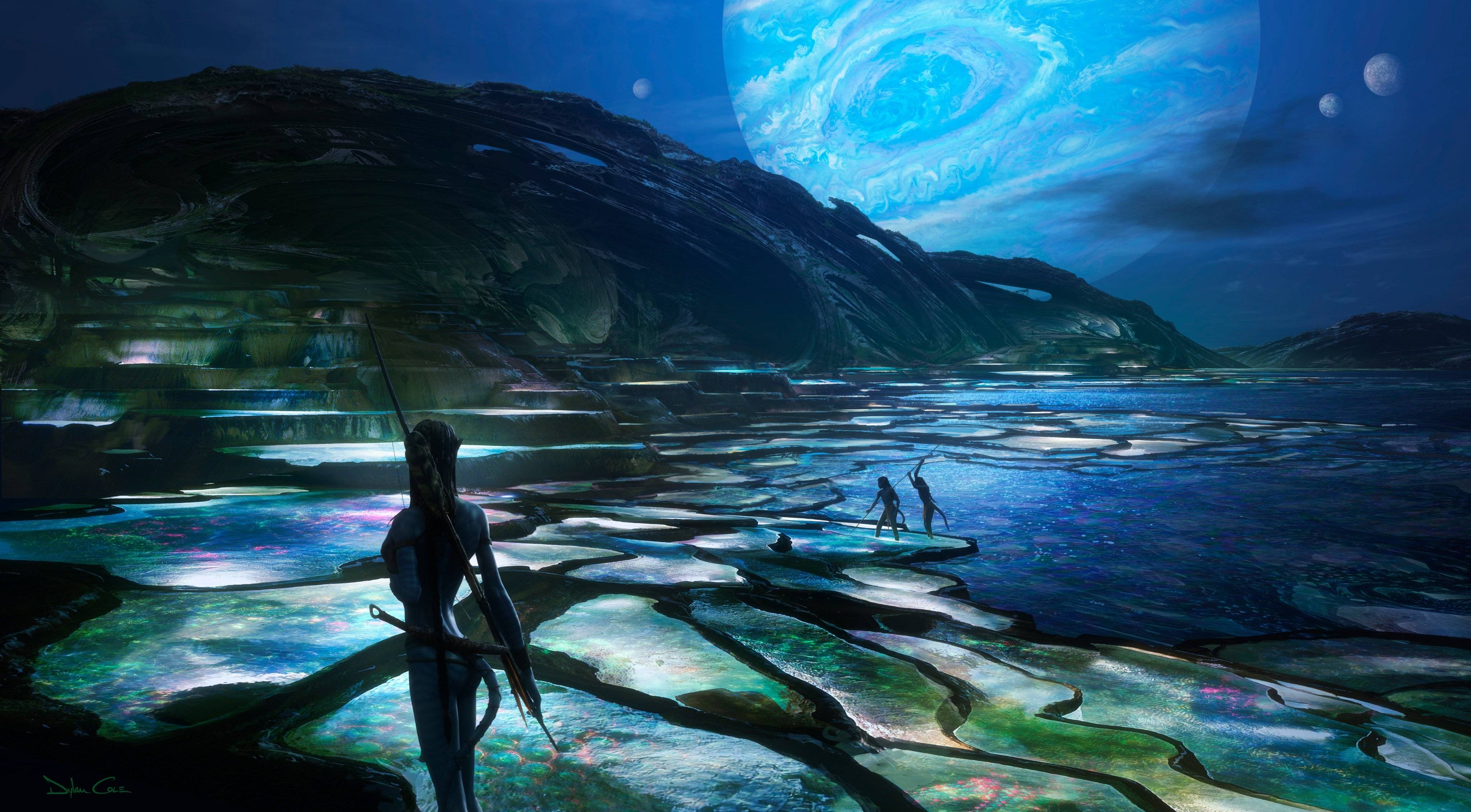 Avatar Pandora paesaggio notturno blu, 4096x2261 4K, Desktop 4K
