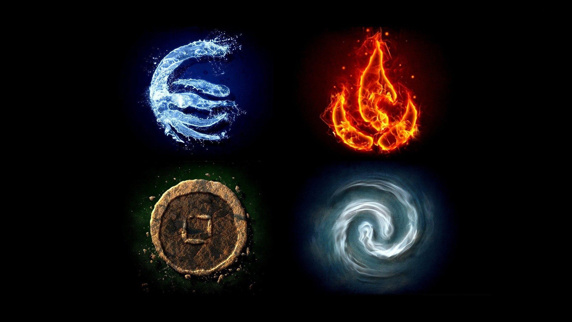 Simboli dei quattro elementi Avatar, 1920x1080 Full HD, Laptop