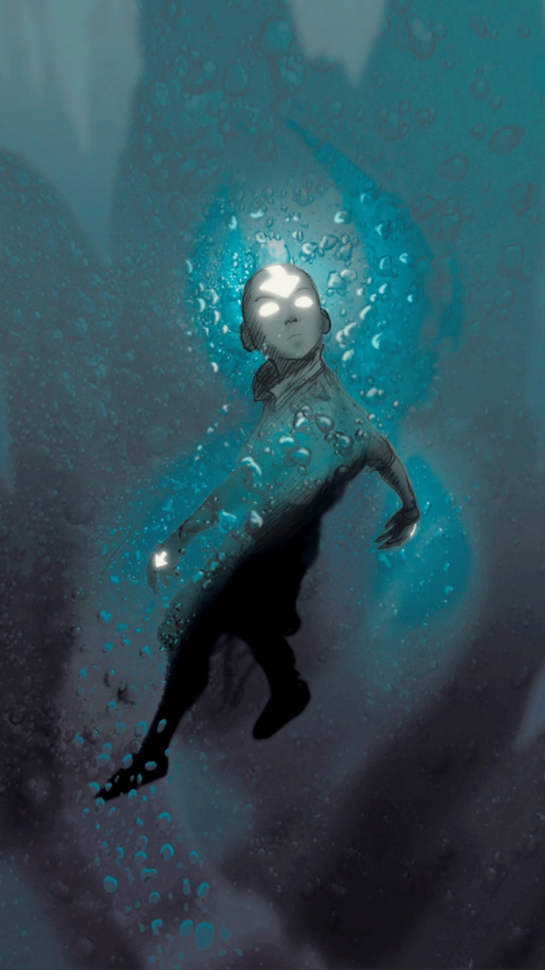 Figura spettrale blu luminosa, 1080x1920 Full HD Verticale, Samsung Galaxy