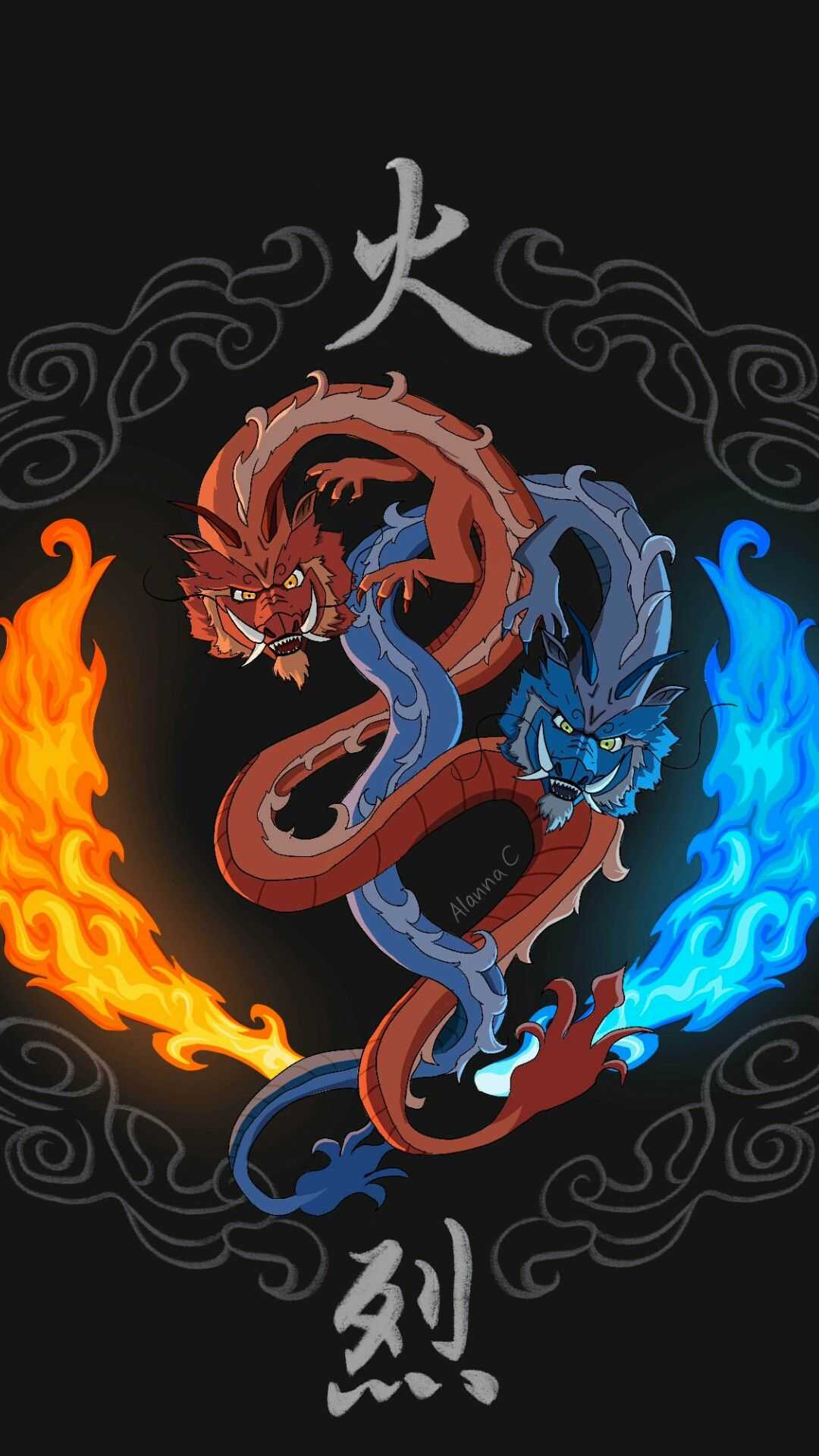 Dragoni fuoco e acqua Avatar, 1080x1920 Full HD Verticale, Samsung Galaxy