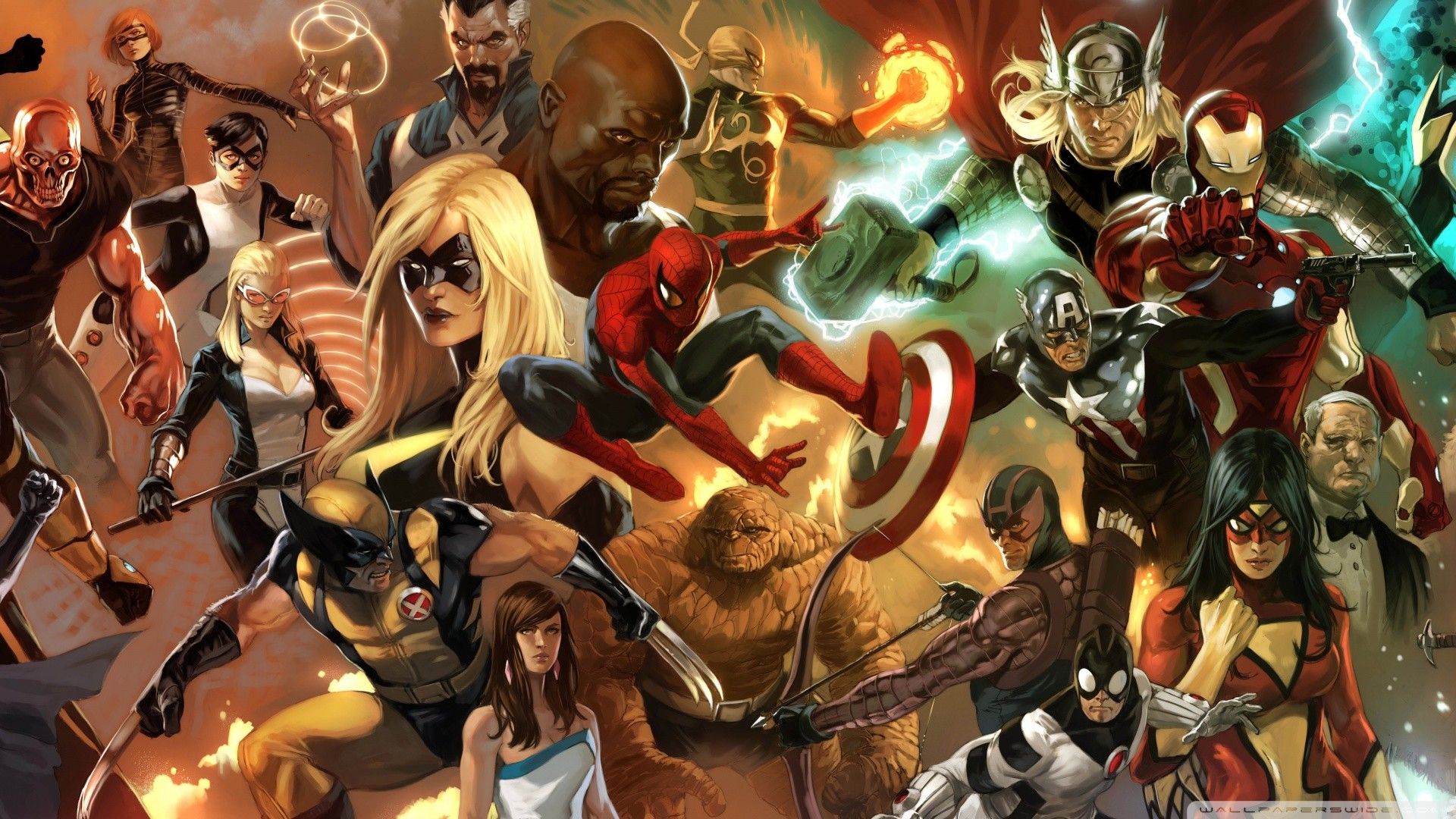 Personaggi Marvel Avengers animati, 1920x1080 Full HD 1080p, PC Desktop