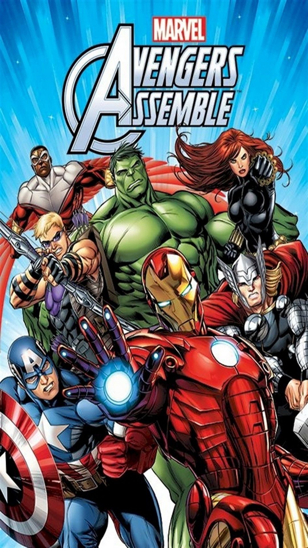 Avengers Assemble personaggi Marvel, 1080x1920 Verticale, Telefono