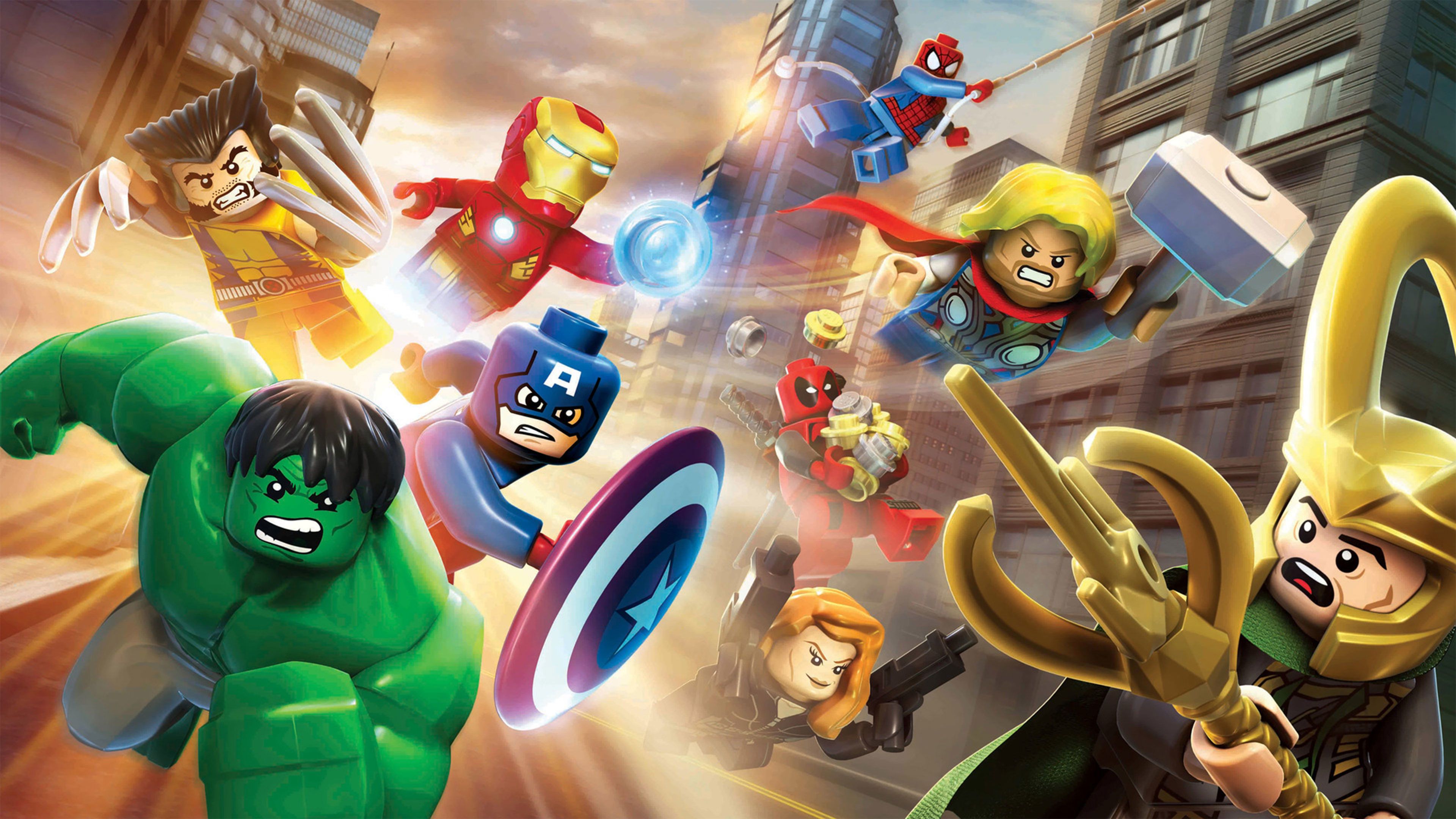 LEGO Avengers personaggi animati, mattoncini, 3840x2160 4K, Desktop 4K