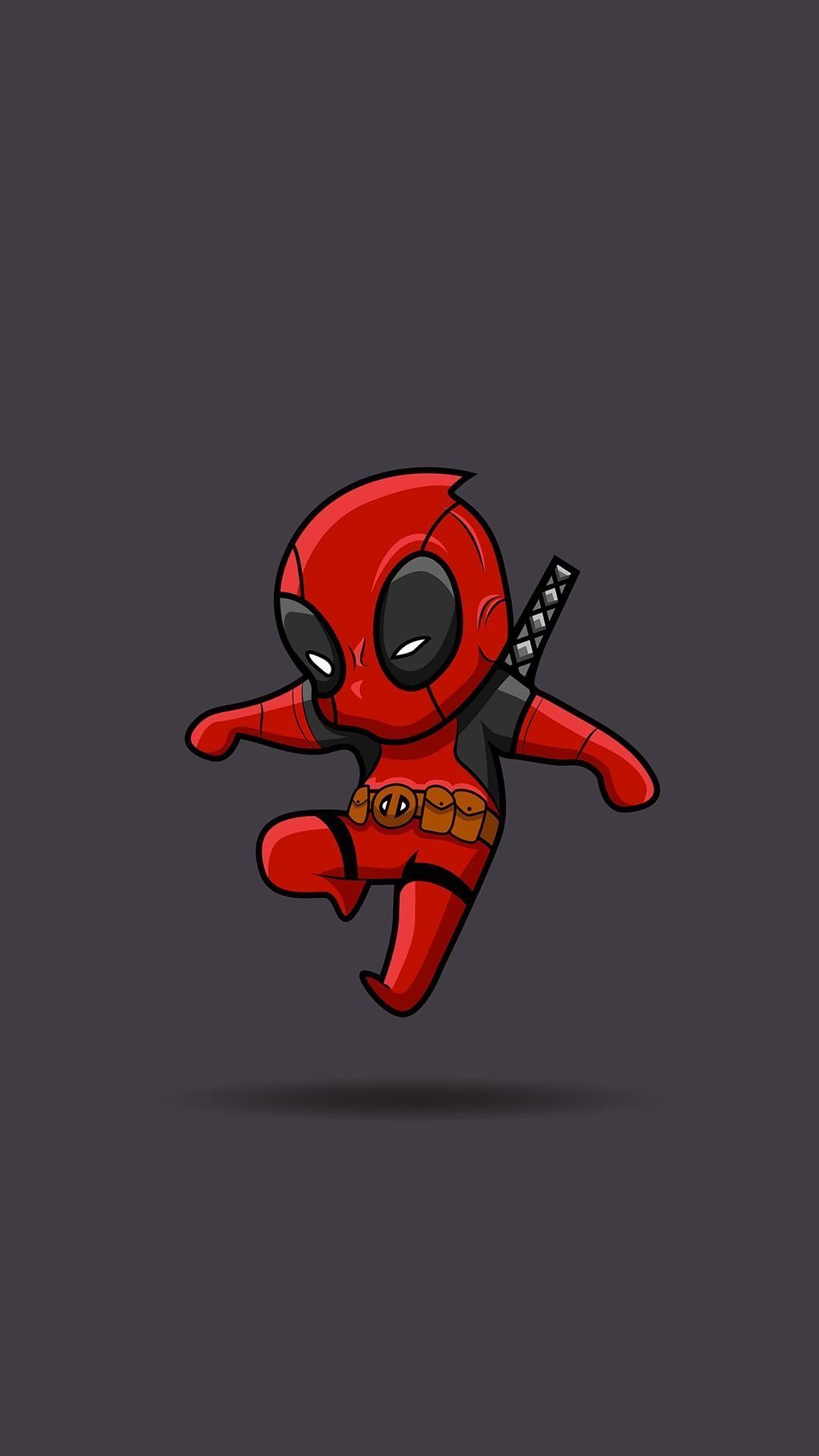 Deadpool animato stile chibi, 1080x1920 Verticale, Samsung Galaxy