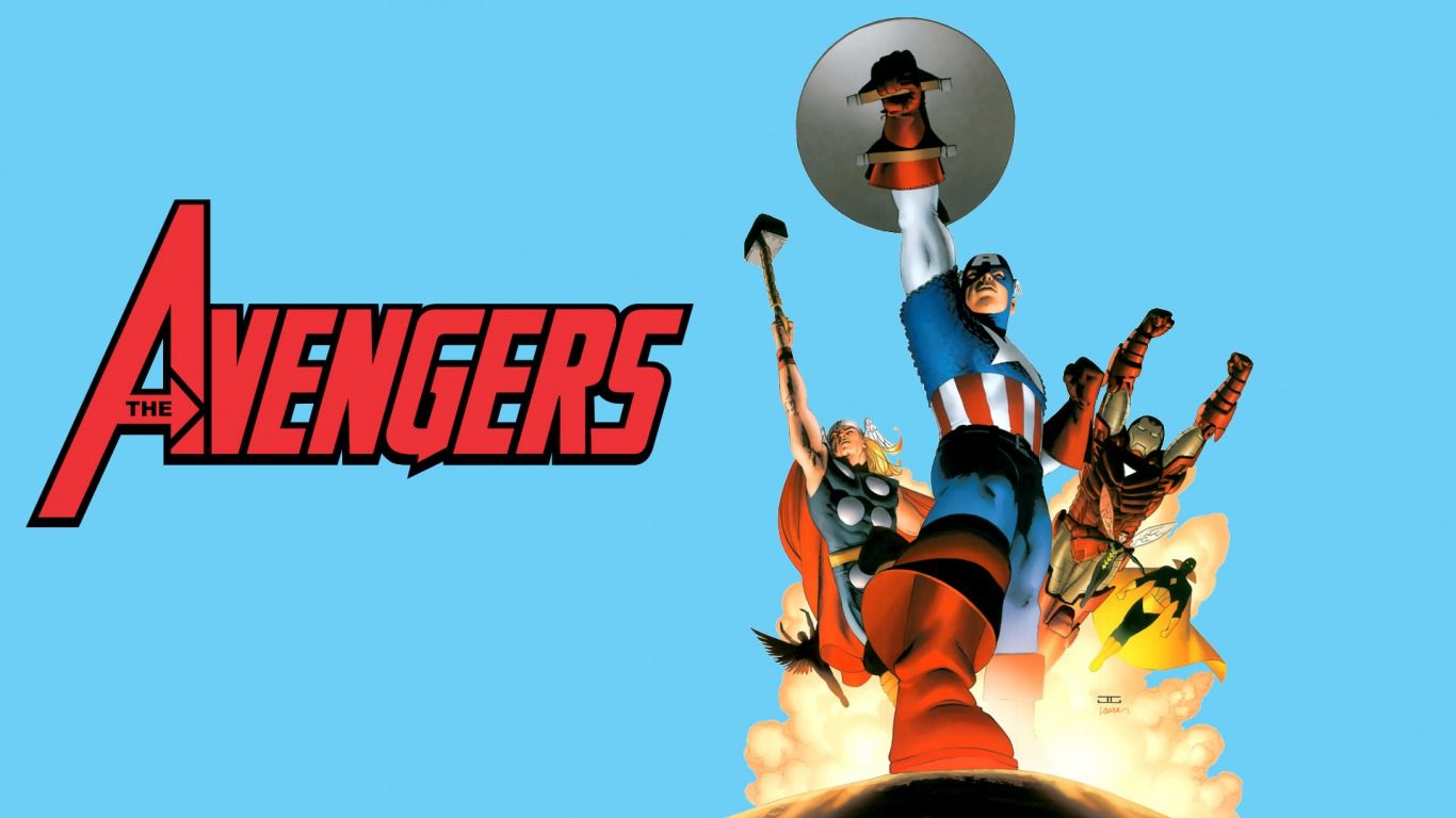 Avengers cartoon personaggi supereroi, 1366x768 HD, Desktop