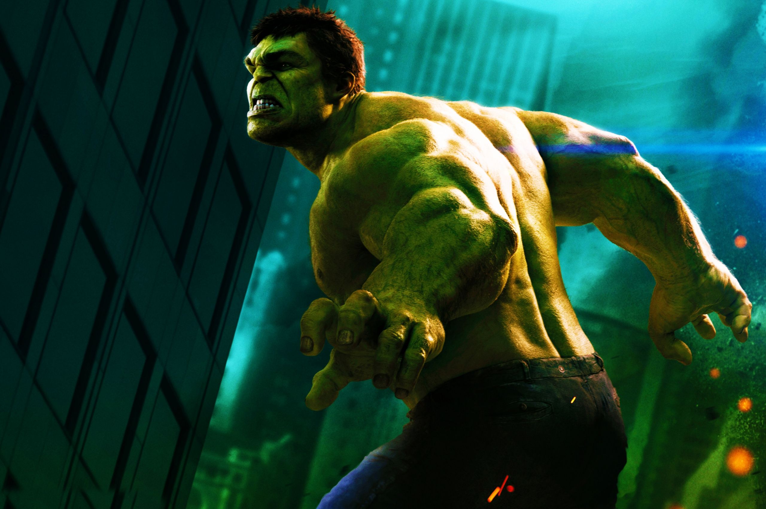 Hulk Avengers animato verde, 2560x1700 2K+, Monitor Gaming