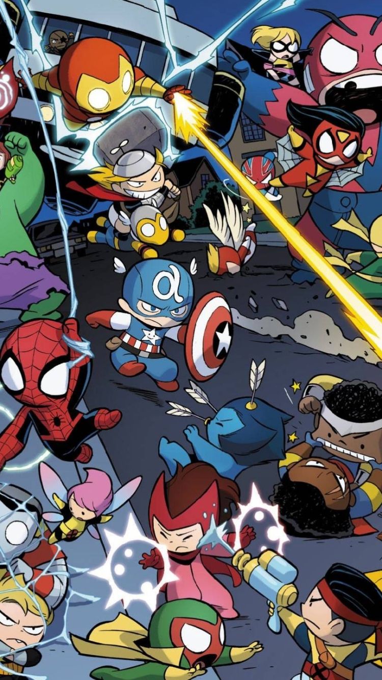 Avengers vs X-Men baby, 750x1334 Full HD Verticale, Smartphone