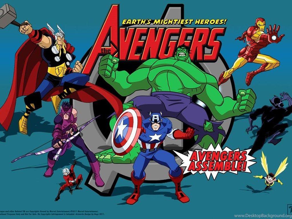 Avengers cartoon personaggi Marvel, 1024x768 HD, Desktop