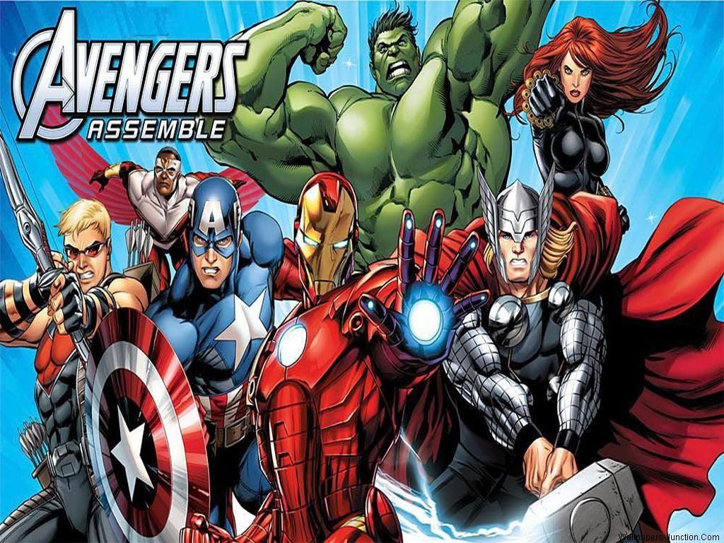 Avengers Assemble personaggi animati, 1024x768 HD, PC Desktop
