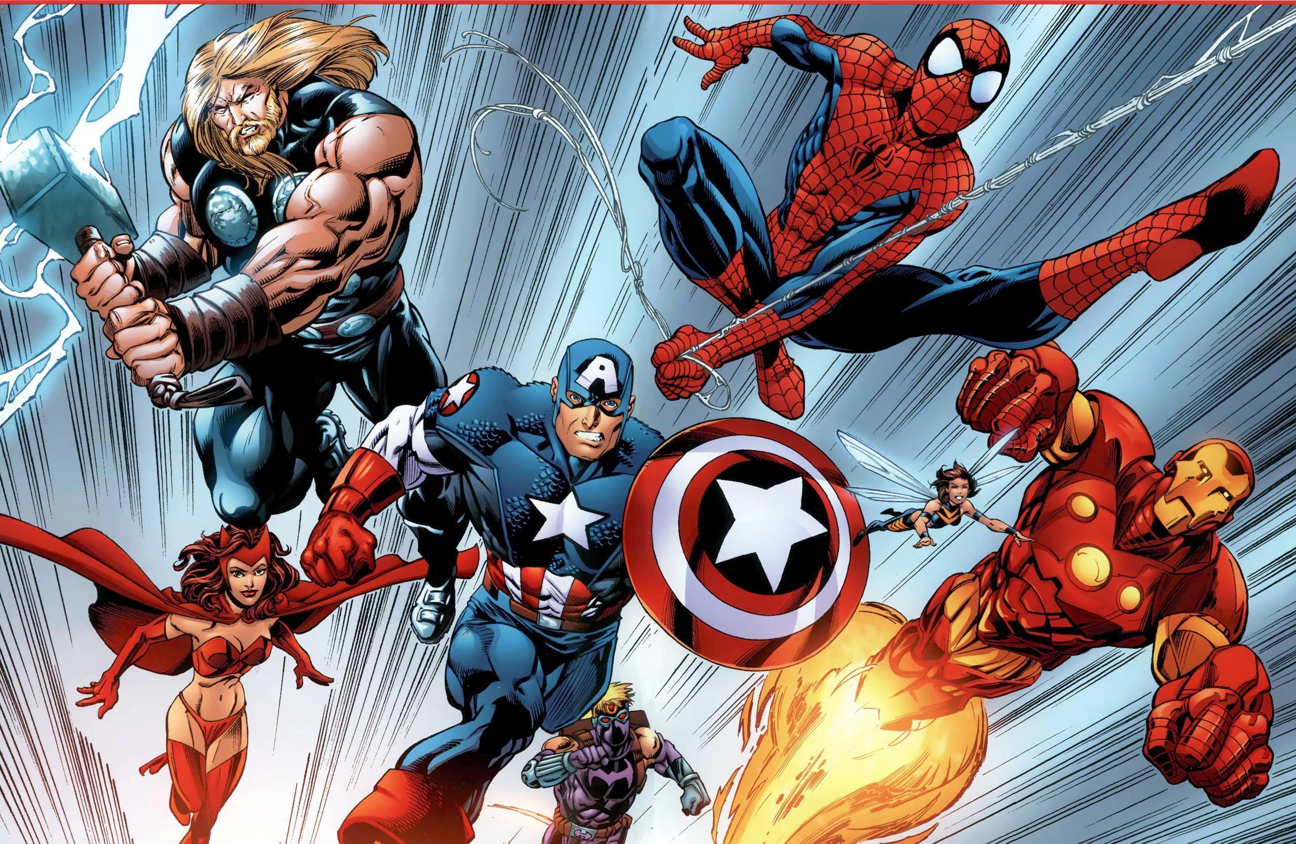 Avengers cartoon supereroi Marvel, MCU, 2560x1668 2K, Desktop