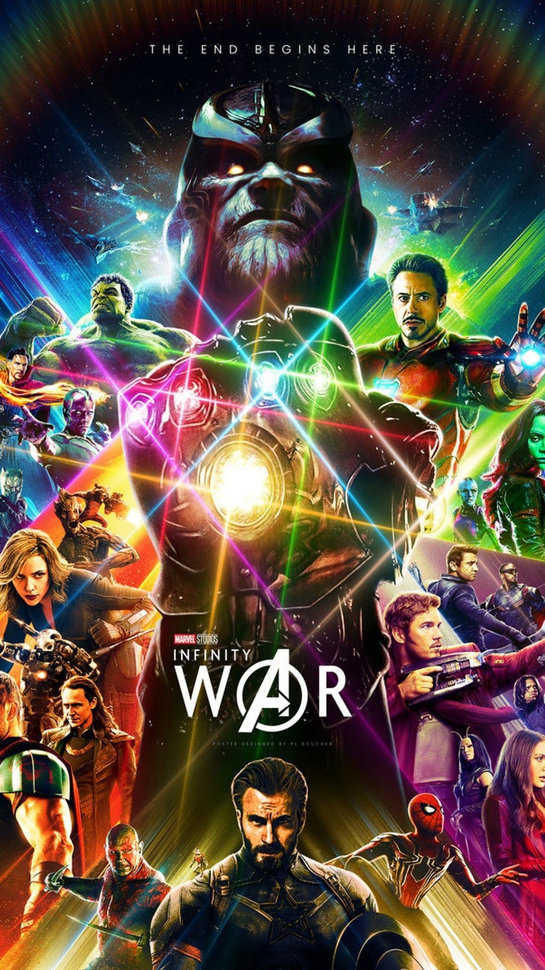 Avengers Infinity War poster personaggi, Marvel, 1080x1920 Full HD Verticale, Smartphone