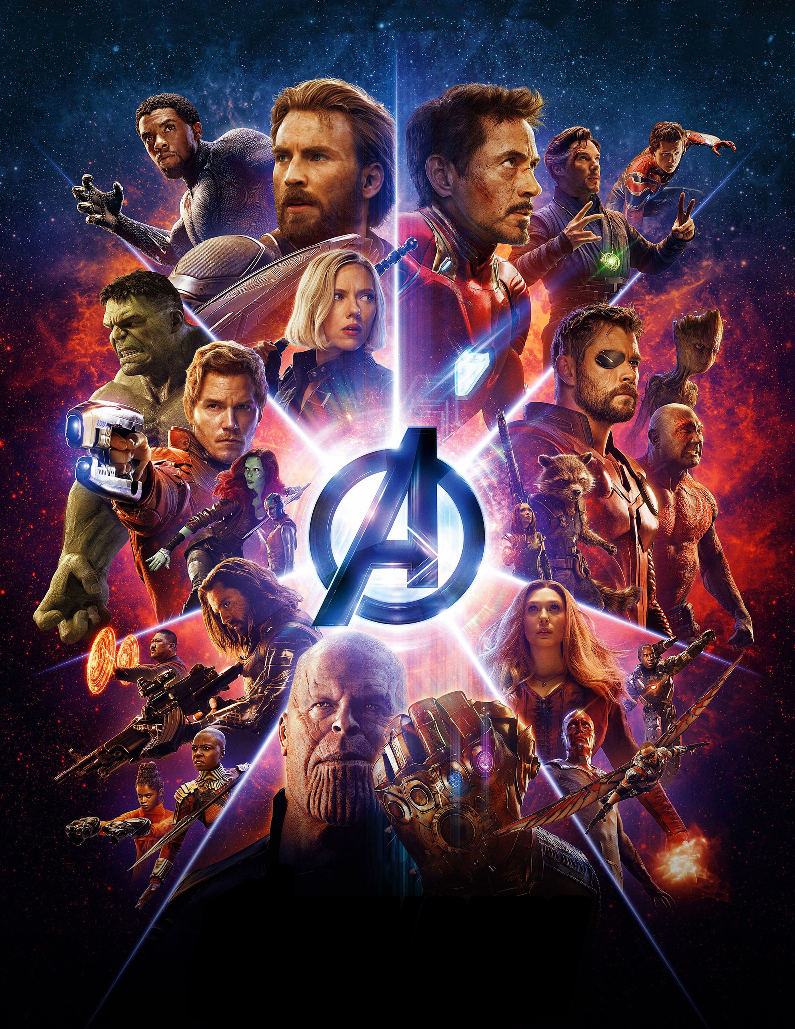 Poster Avengers Infinity War, 2755x3567 Verticale, Telefono